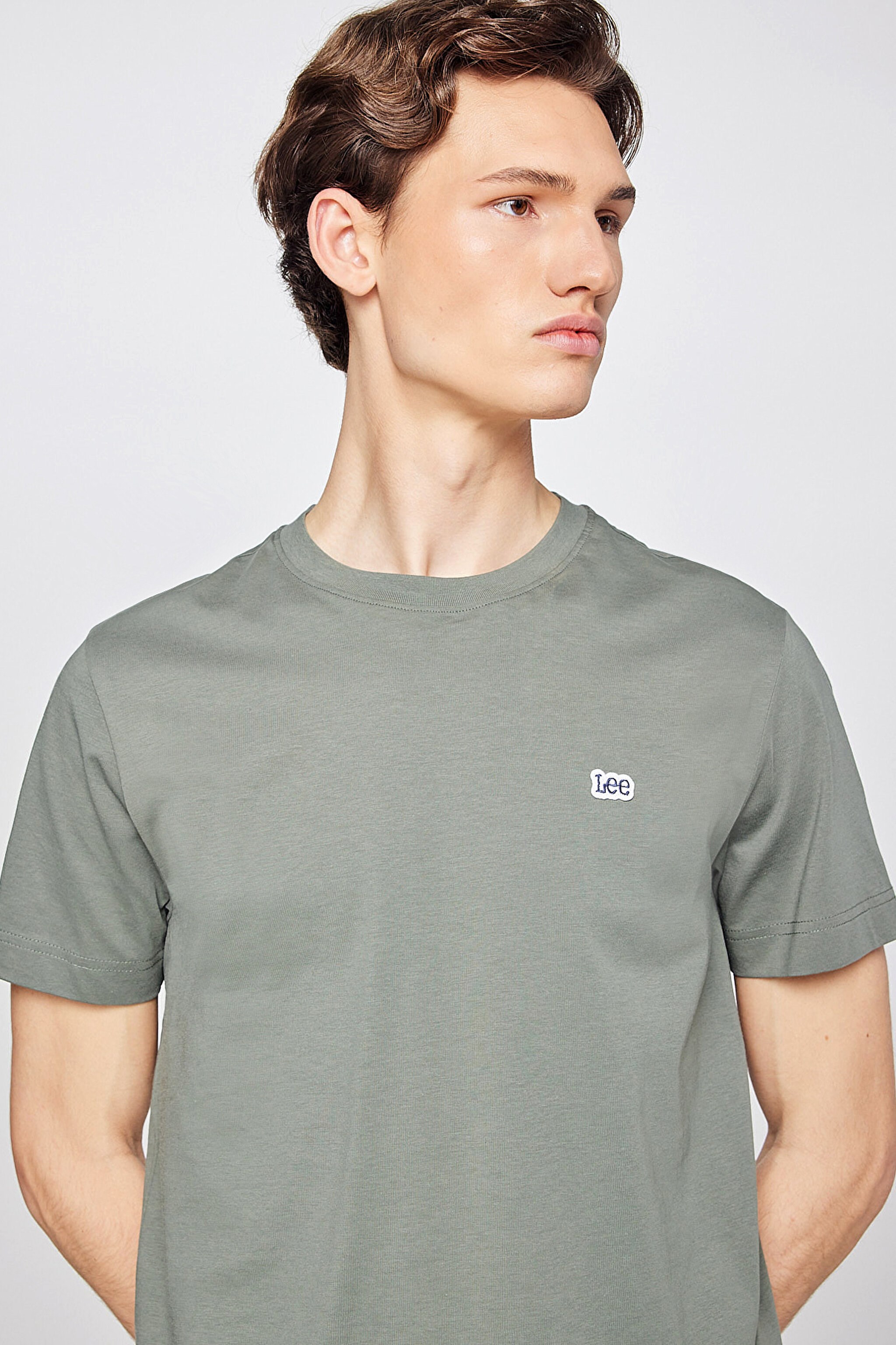 Bisiklet Yaka T-shirt Beige Melange
