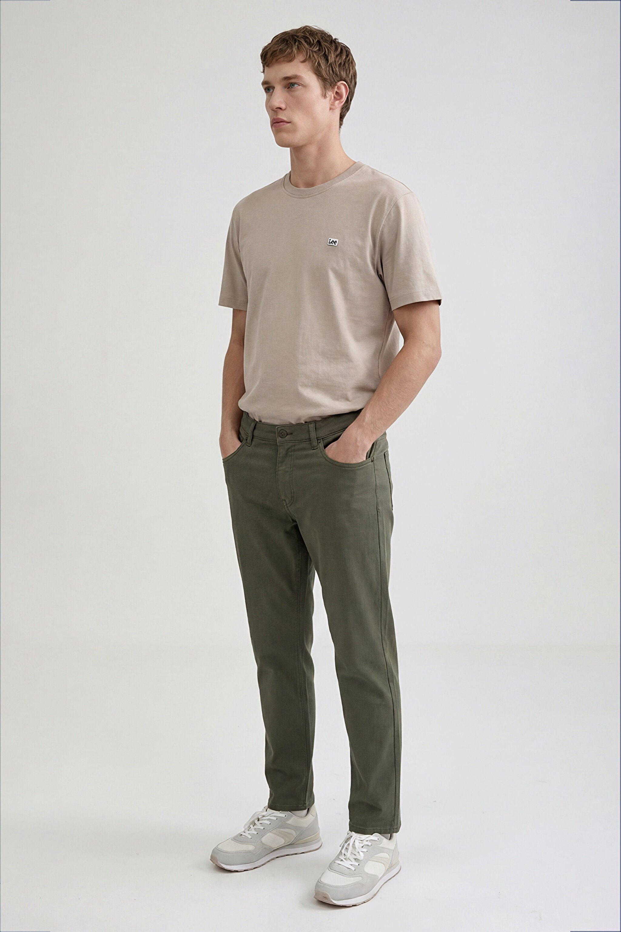 Bisiklet Yaka T-shirt Beige