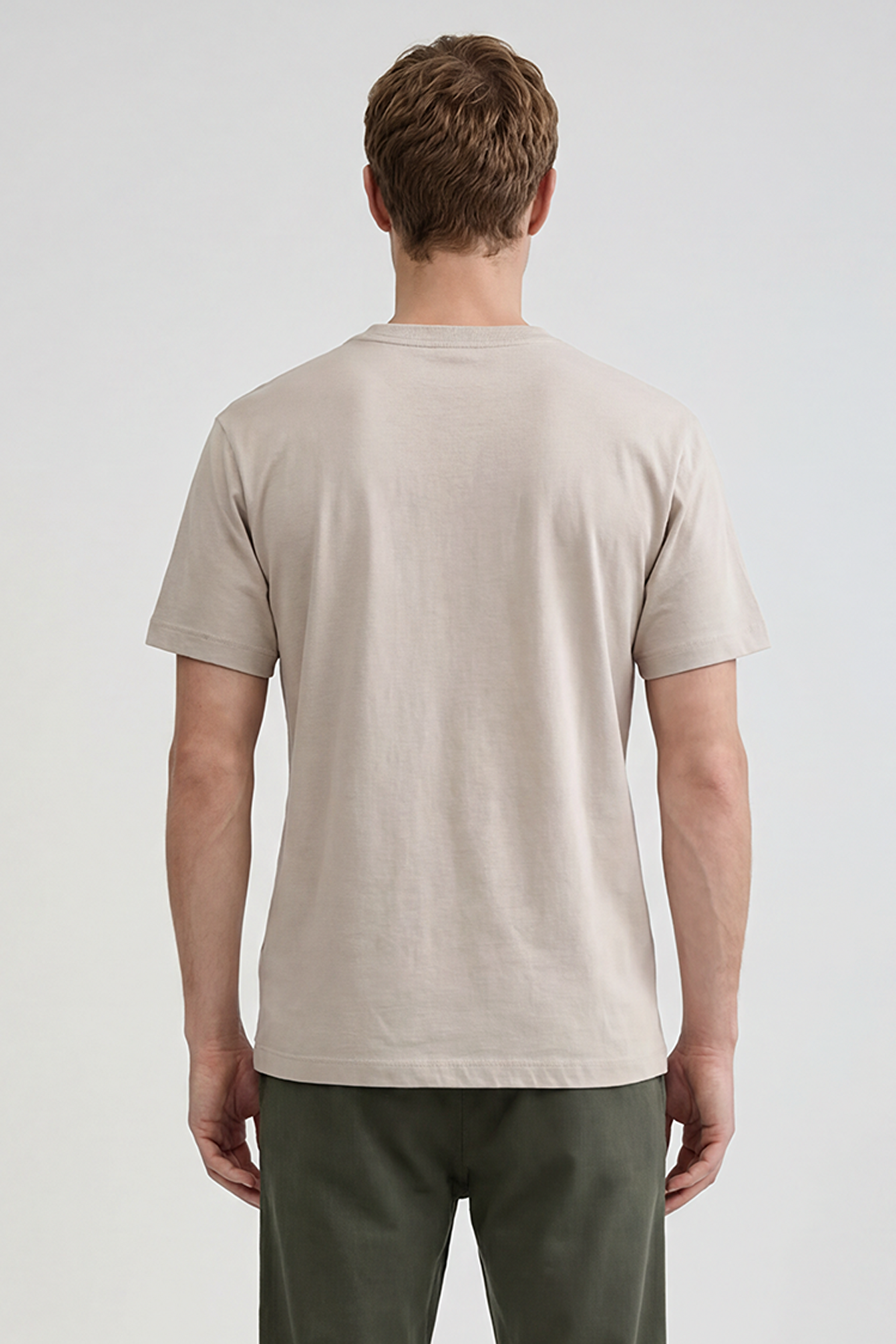 Bisiklet Yaka T-shirt Beige