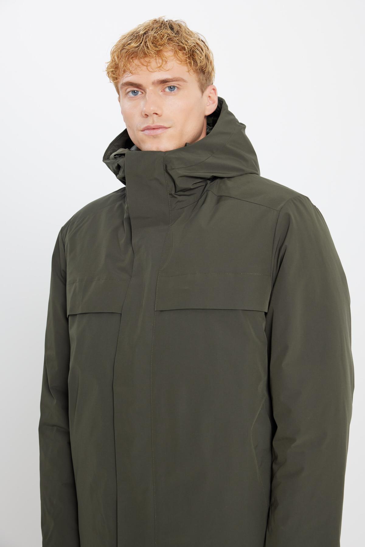 Erkek İnce Şişme Mont Khaki