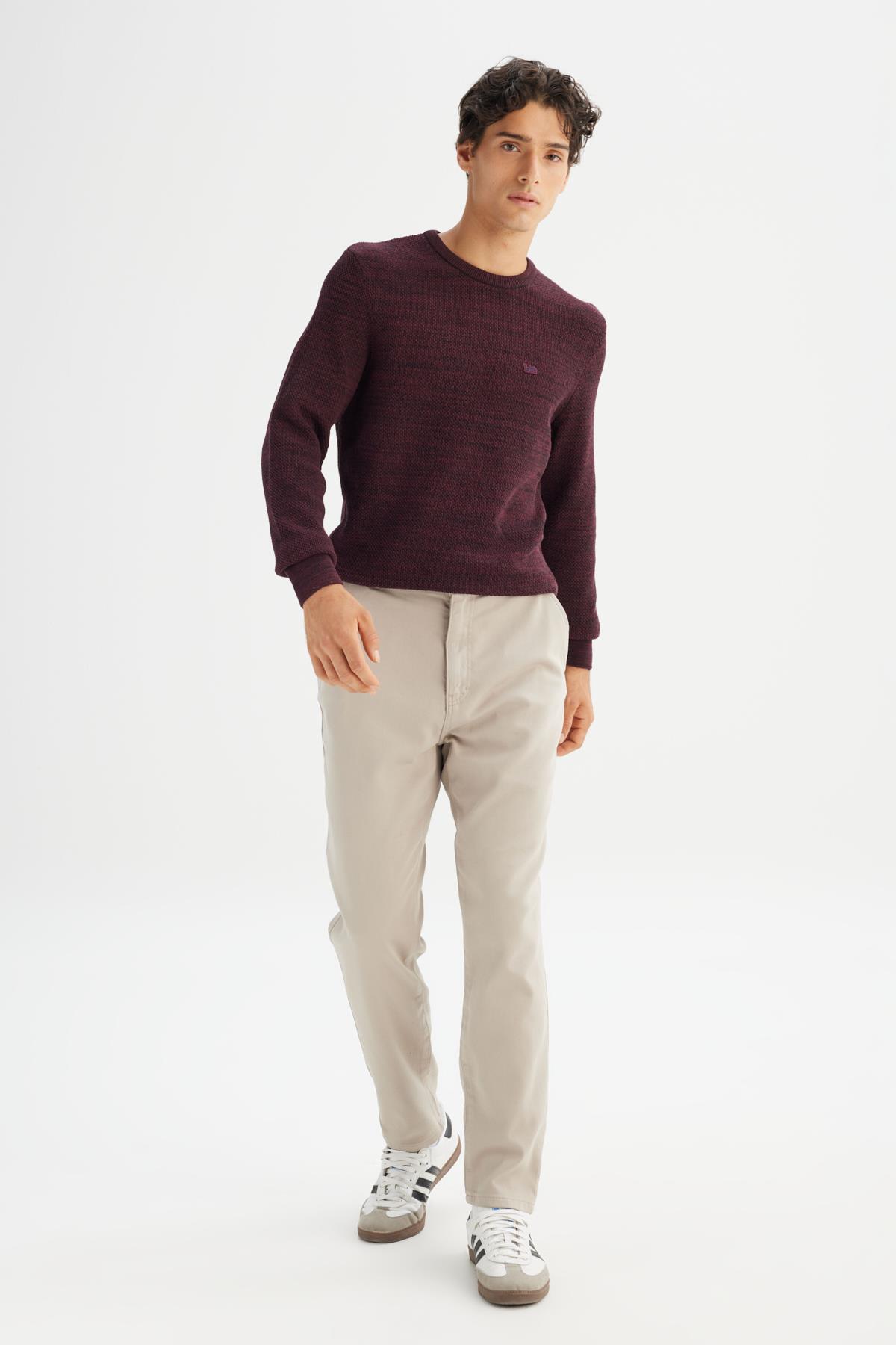 Erkek Örme Chino Pantolon Beige