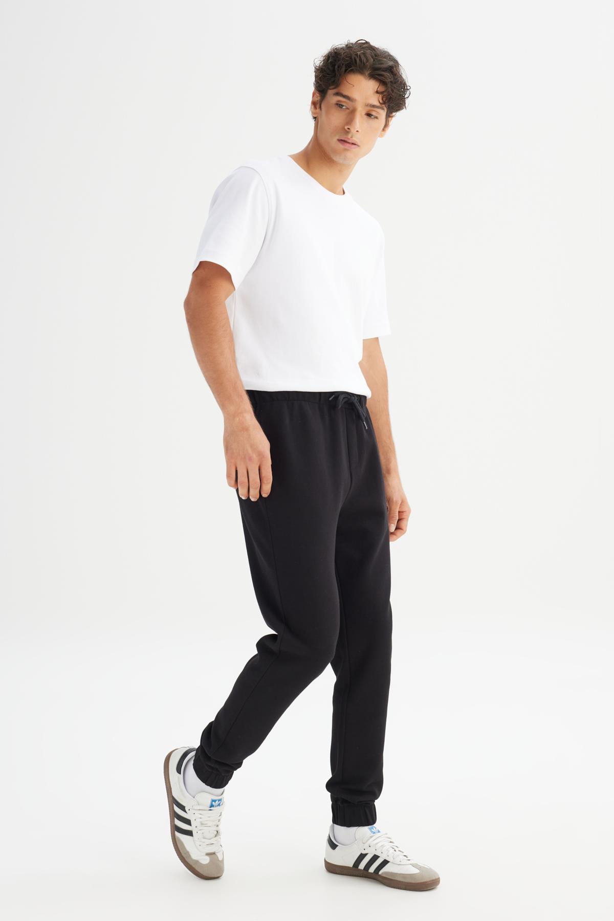 Erkek Pike İnterlock Sweatpant Siyah