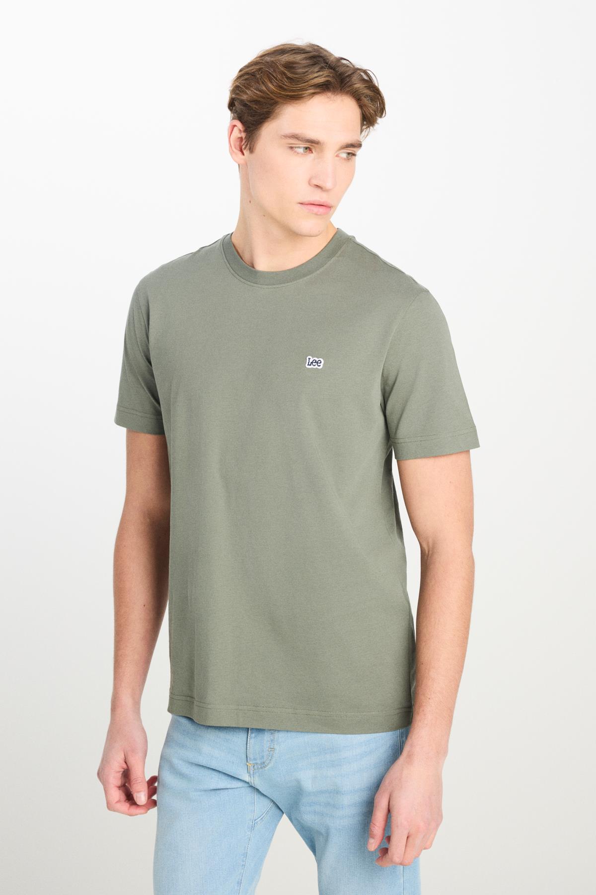Bisiklet Yaka T-shirt Khaki