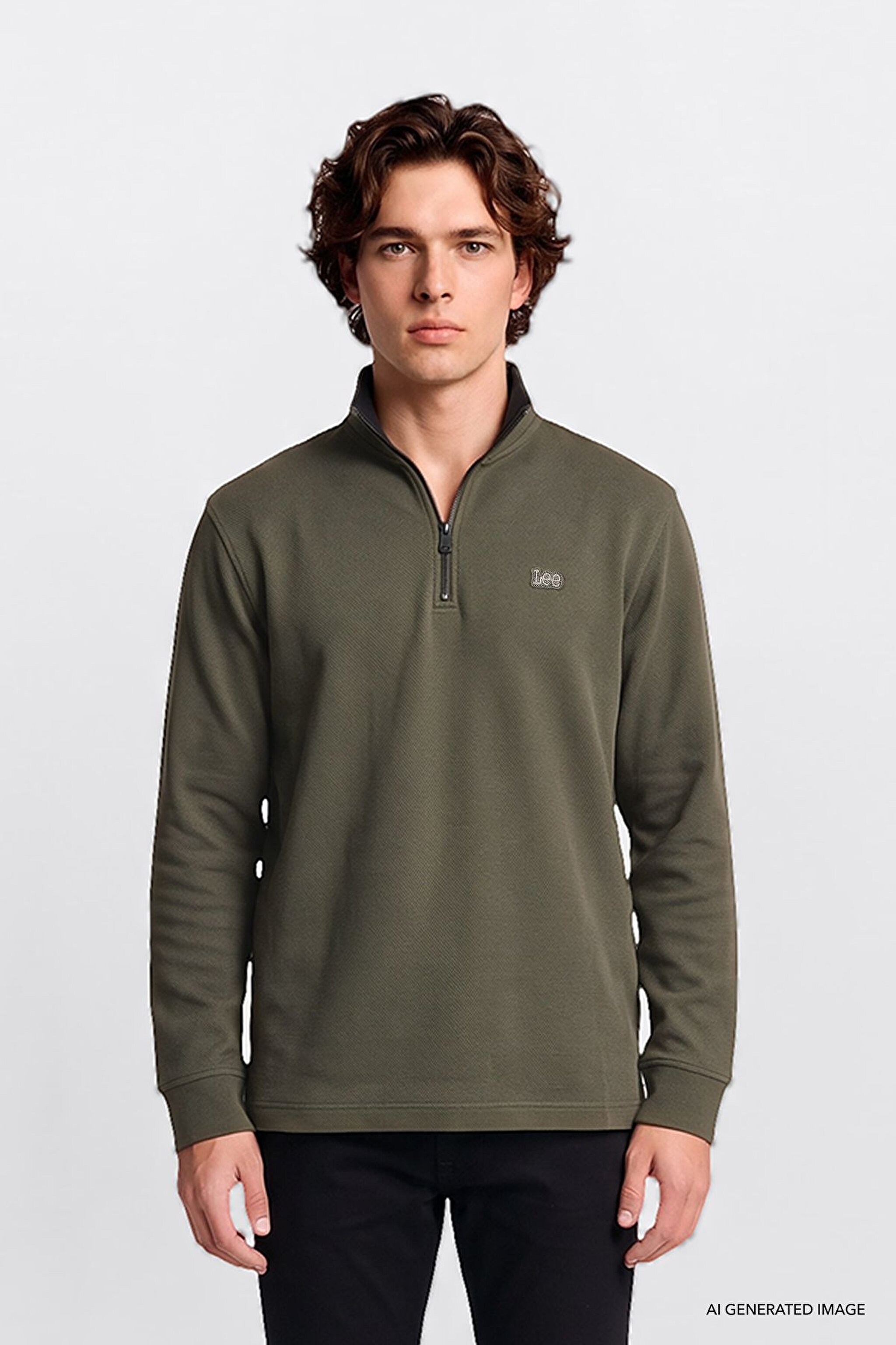 Small Logo Sweatshirt KHAKI