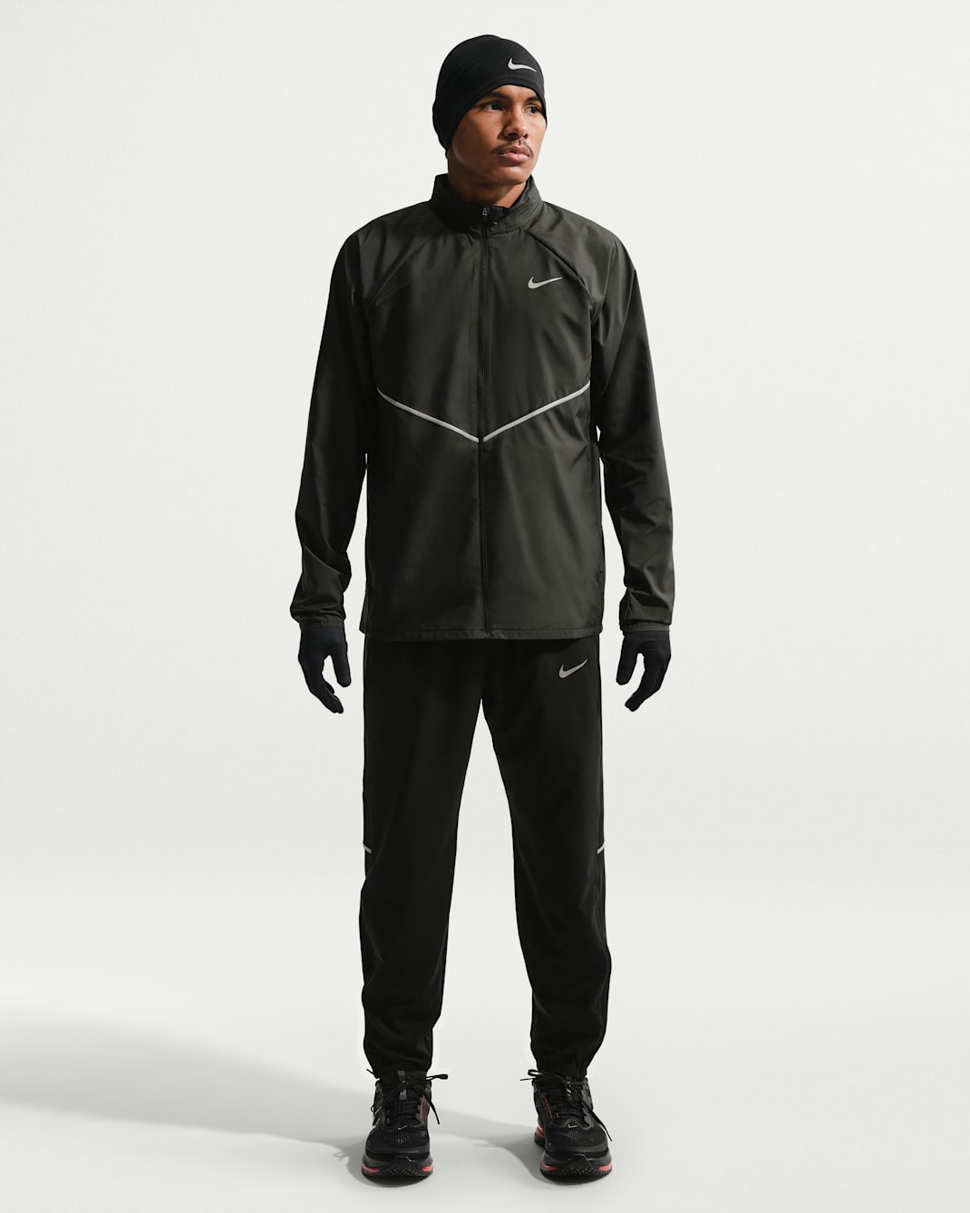 Nike Miler UV Repel Running Jacket Siyah