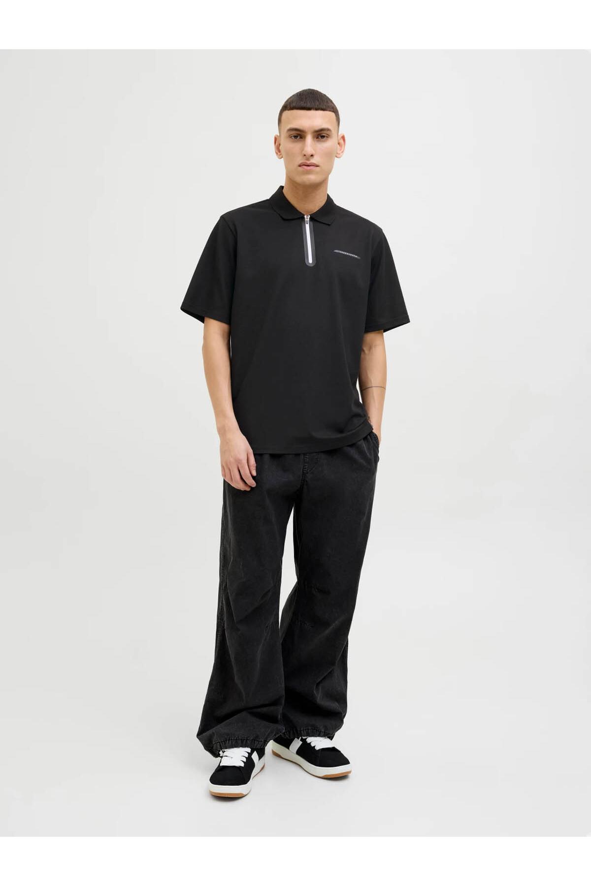 JCOFUSION PIQUE POLO SS SN Black