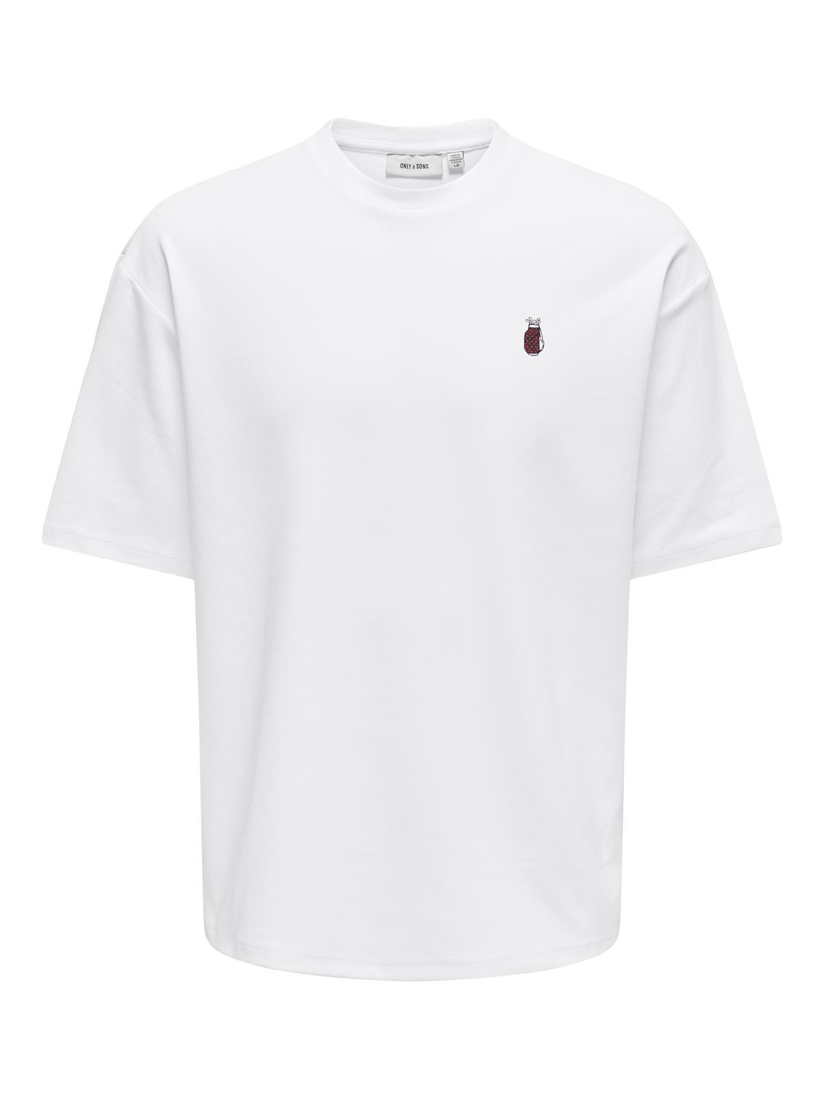 ONSCASPIAN AIRFLEX SS REG EMB TEE Bright White