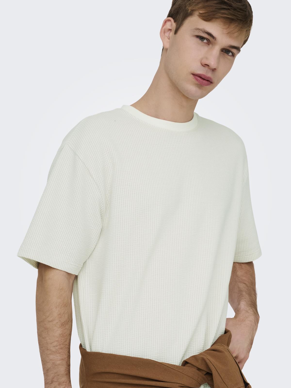 ONSKIAN LIFE RLX SS STRP TEE Egret