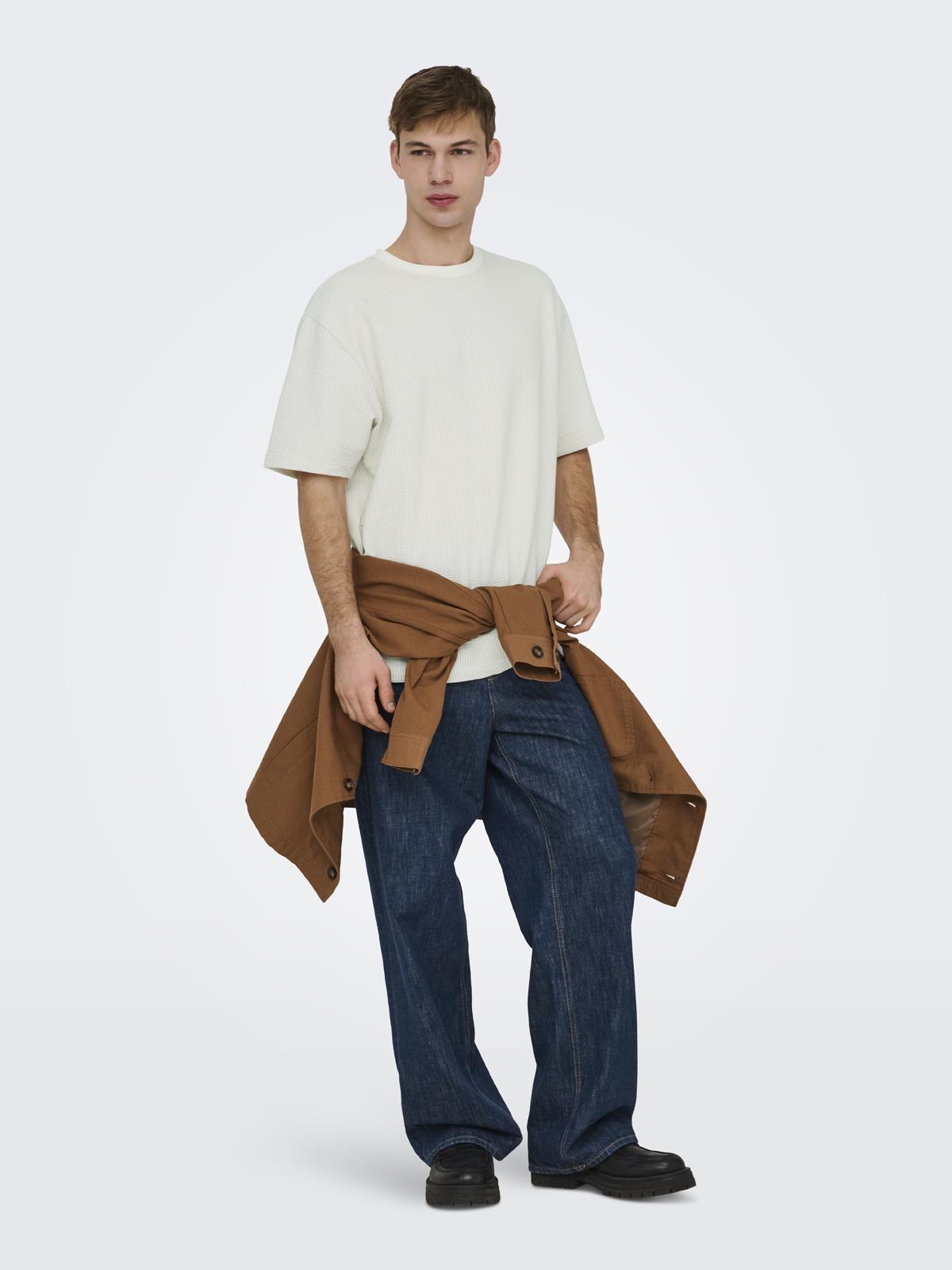 ONSKIAN LIFE RLX SS STRP TEE Egret