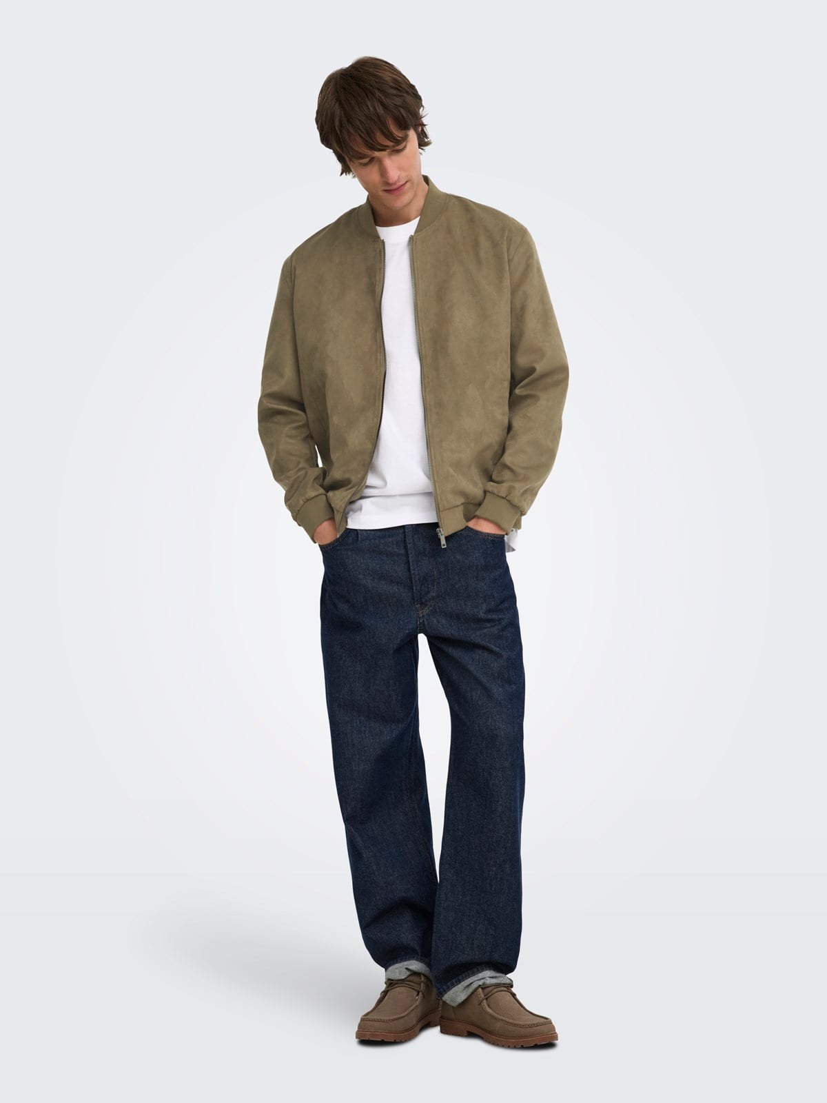 ONSLUCAS FAKE SUEDE BOMBER OTW NOOS Teak