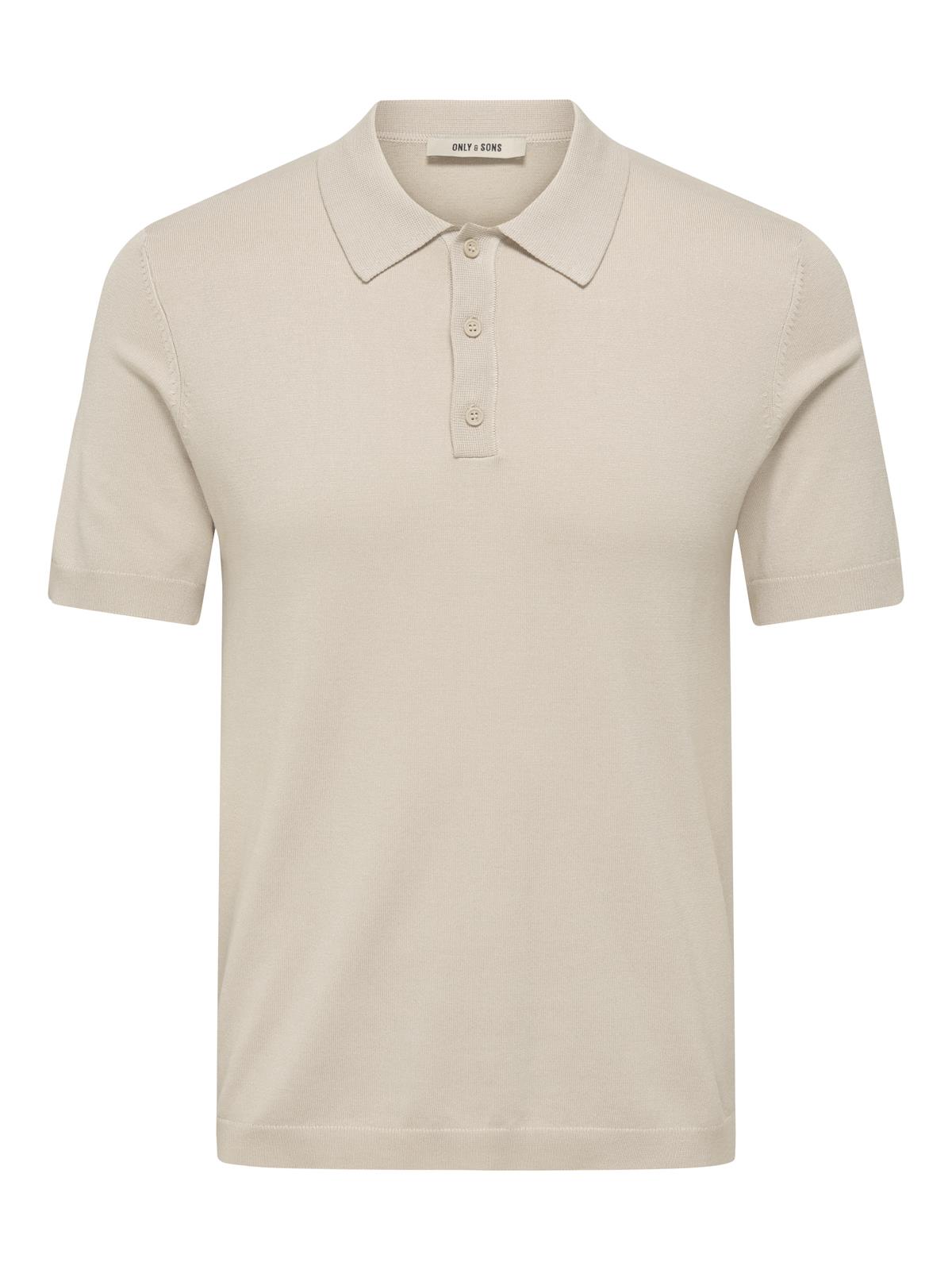 ONSWYLER REG 14 SS POLO KNIT NOOS Silver Lining