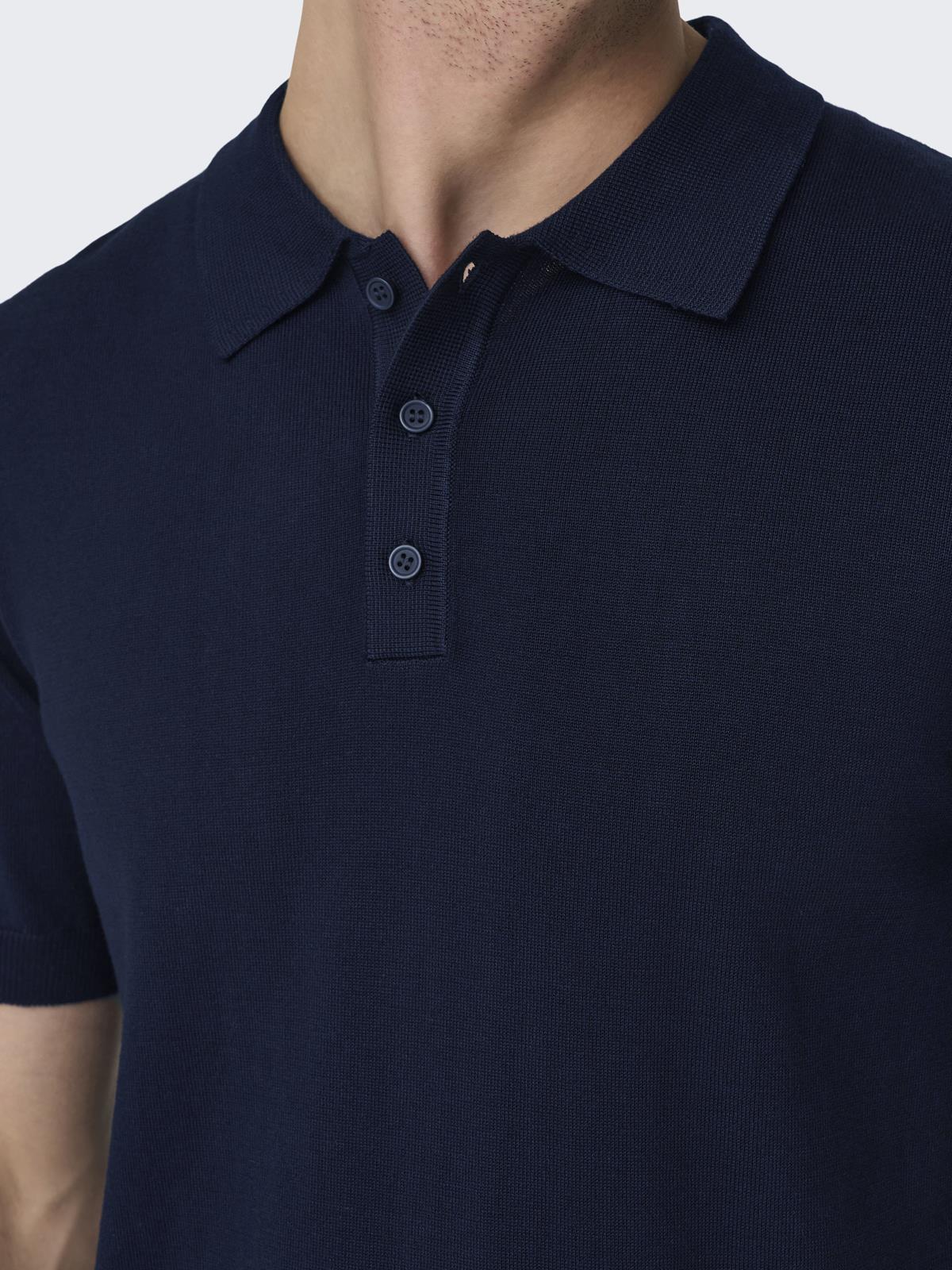 ONSWYLER REG 14 SS POLO KNIT NOOS DARK NAVY