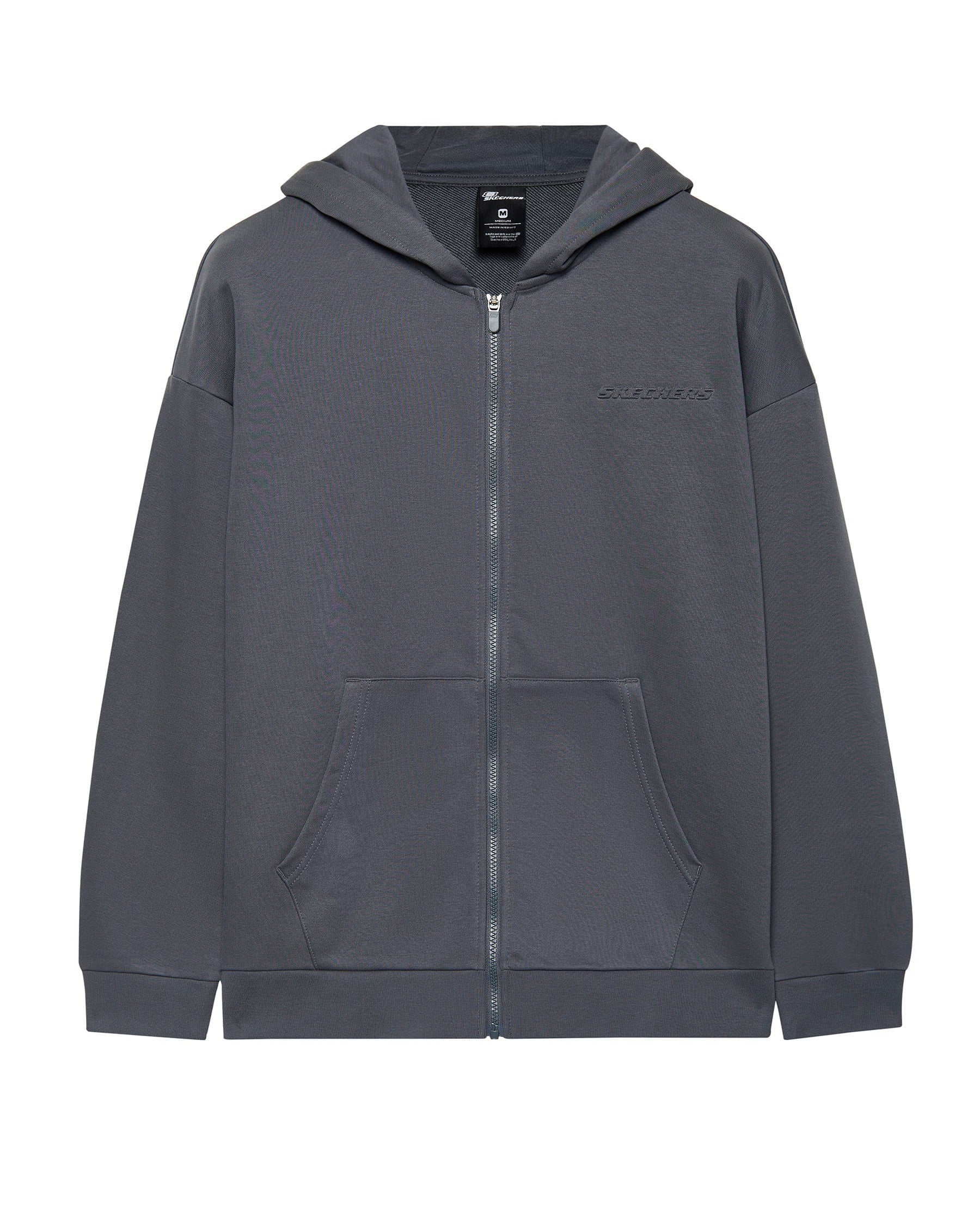Skechers M Essential Full Zip Hoodie Sweatshirt Gray