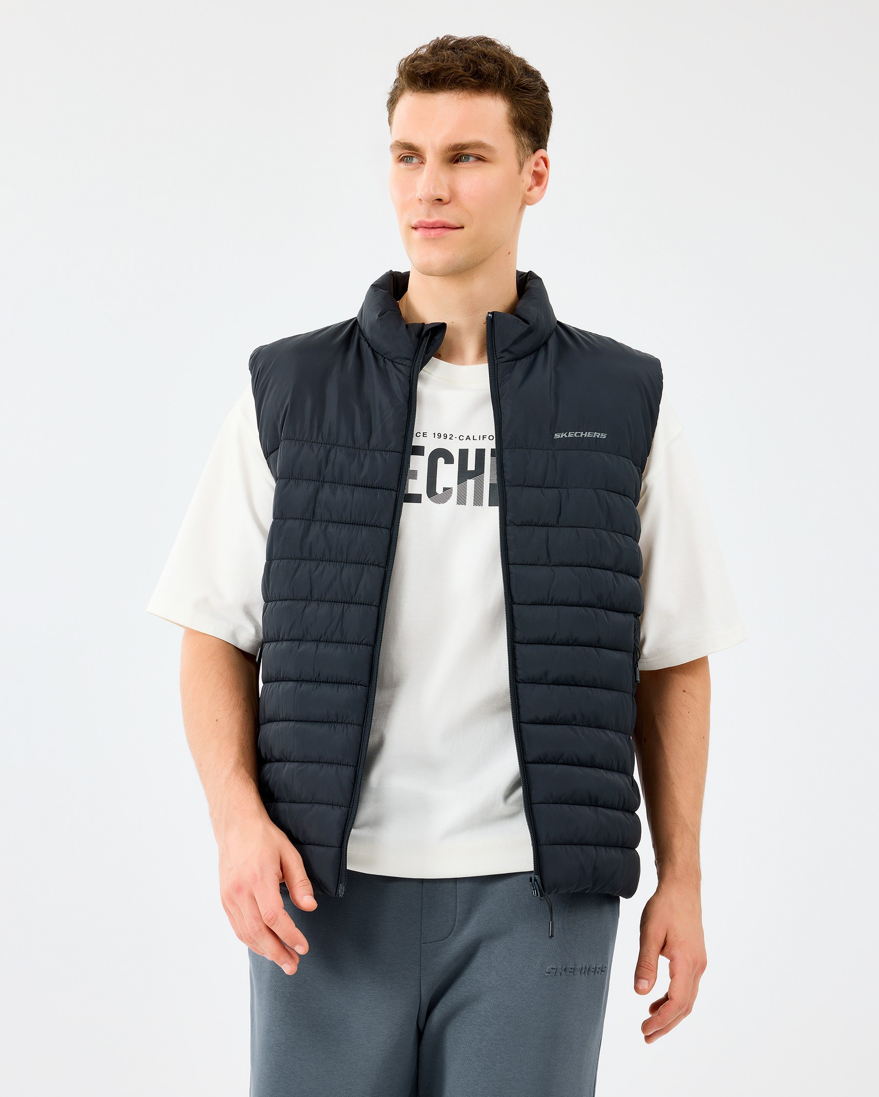 Skechers M Outerwear Polar Lining Paded Vest Black