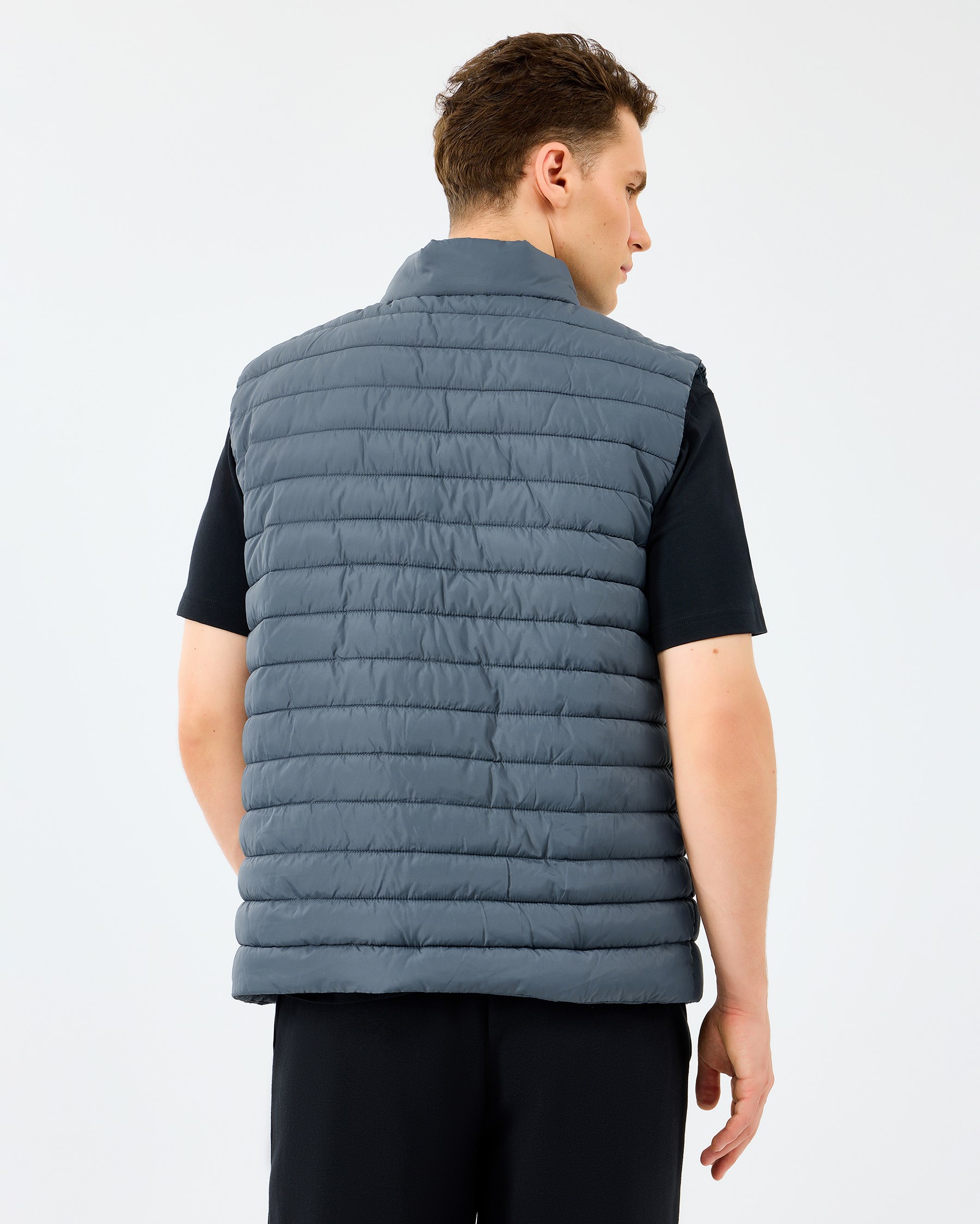 Skechers M Outerwear Polar Lining Paded Vest Gray