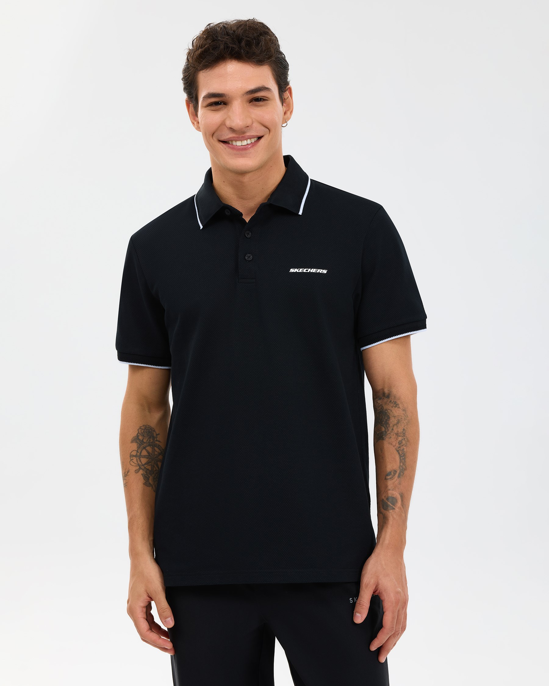 Skechers M Piping Detail polo Polo Black