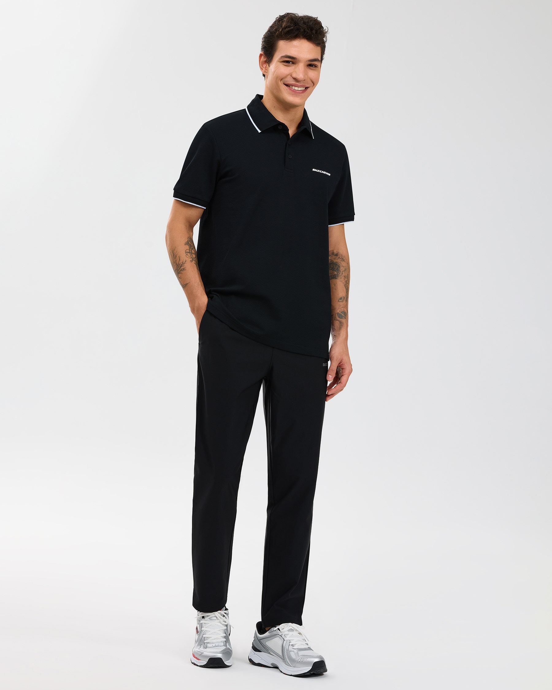 Skechers M Piping Detail polo Polo Black