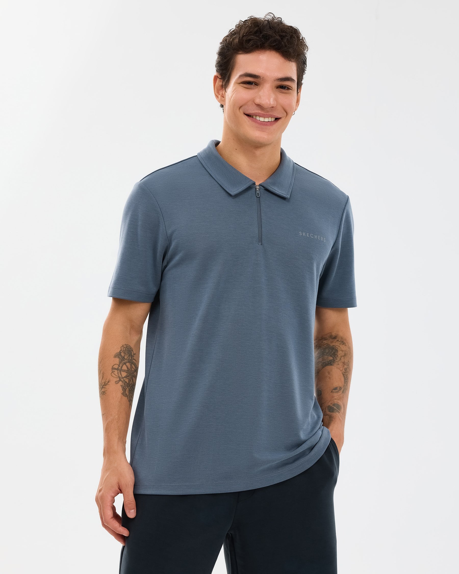 Skechers M Soft Touch Pique Polo Gray