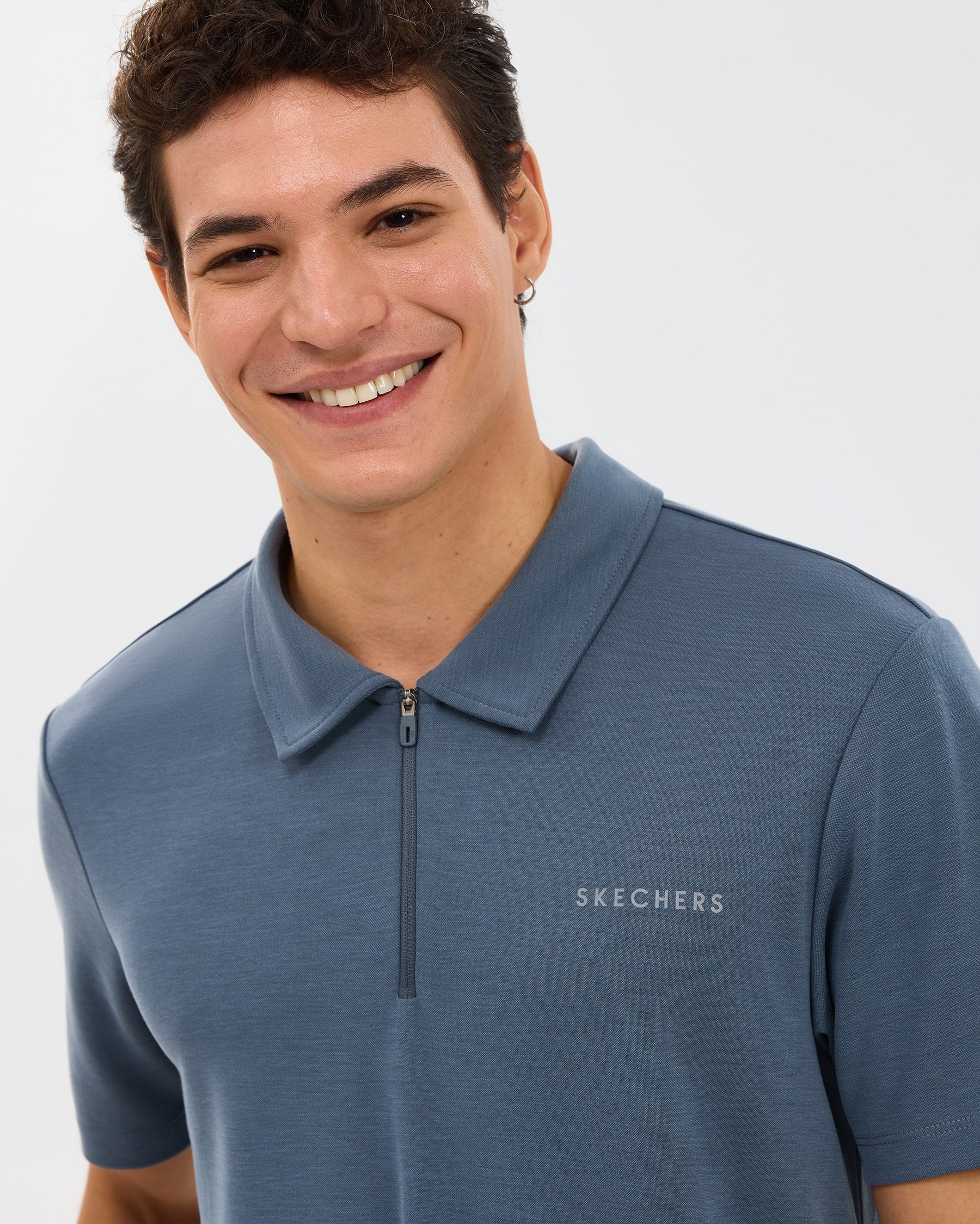 Skechers M Soft Touch Pique Polo Gray