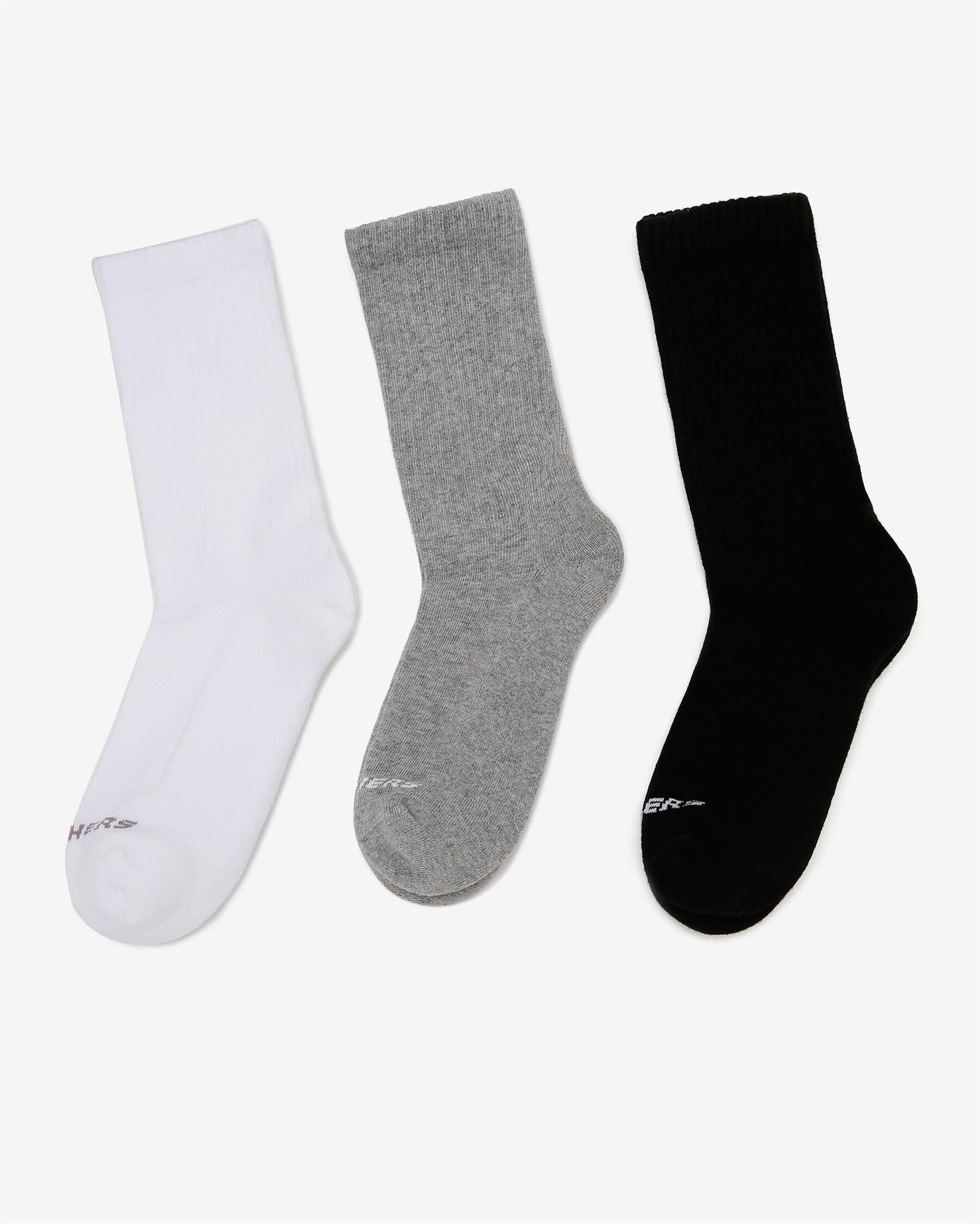 Skechers U Crew Cut Padded 3 Pack Sock Multi