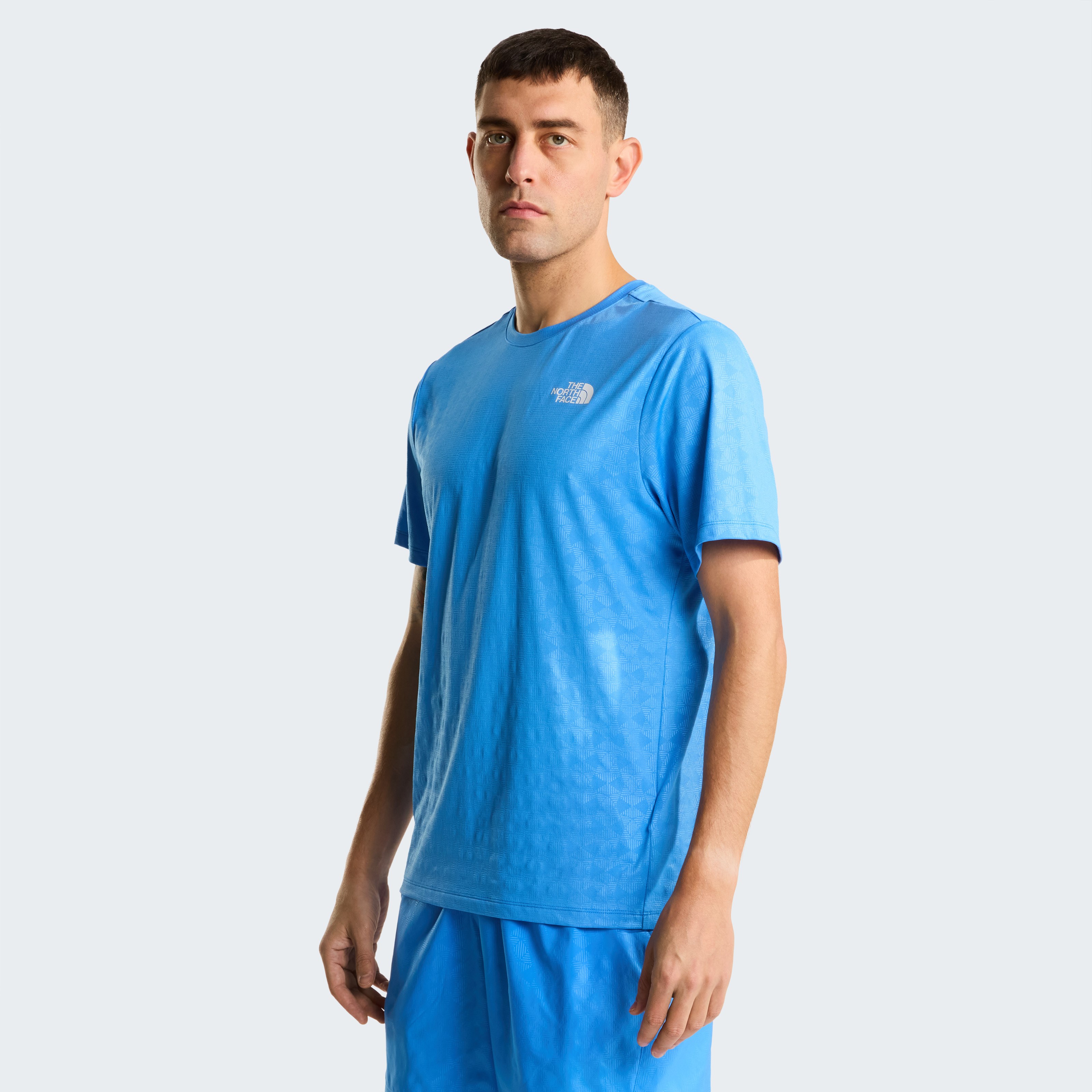 M 24/7 PENTADOME EMBOSSED REG SS TEE Blue