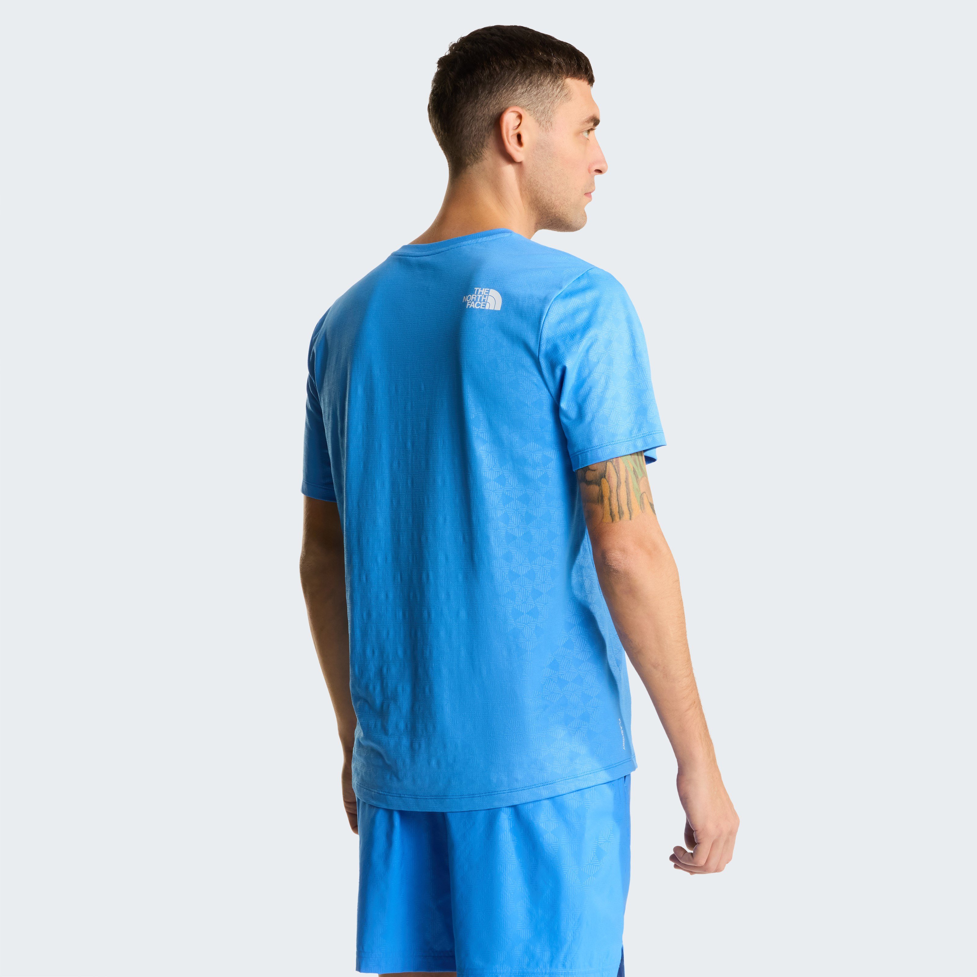 M 24/7 PENTADOME EMBOSSED REG SS TEE Blue