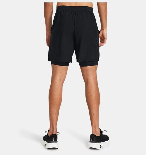 UA LAUNCH 7 2-IN-1 SHORTS Siyah