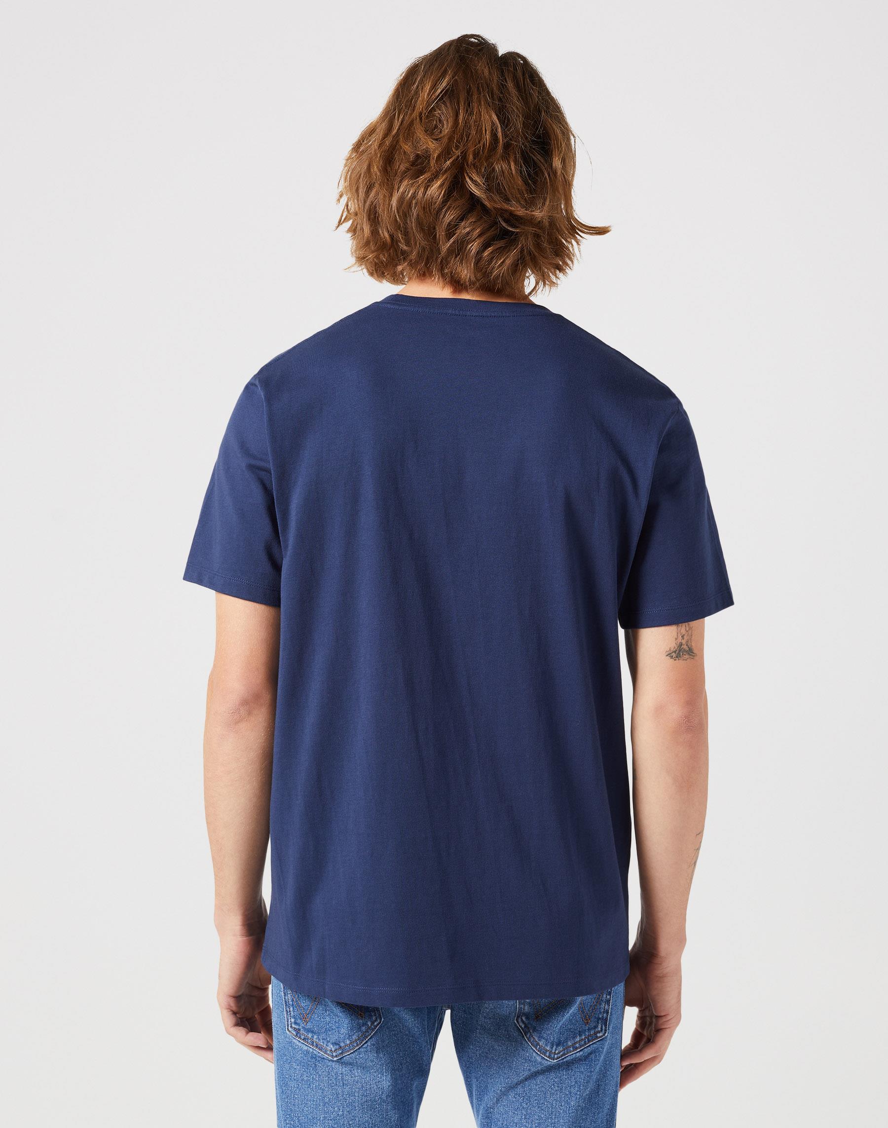 Small Logo Bisiklet Yaka T-shirt Navy