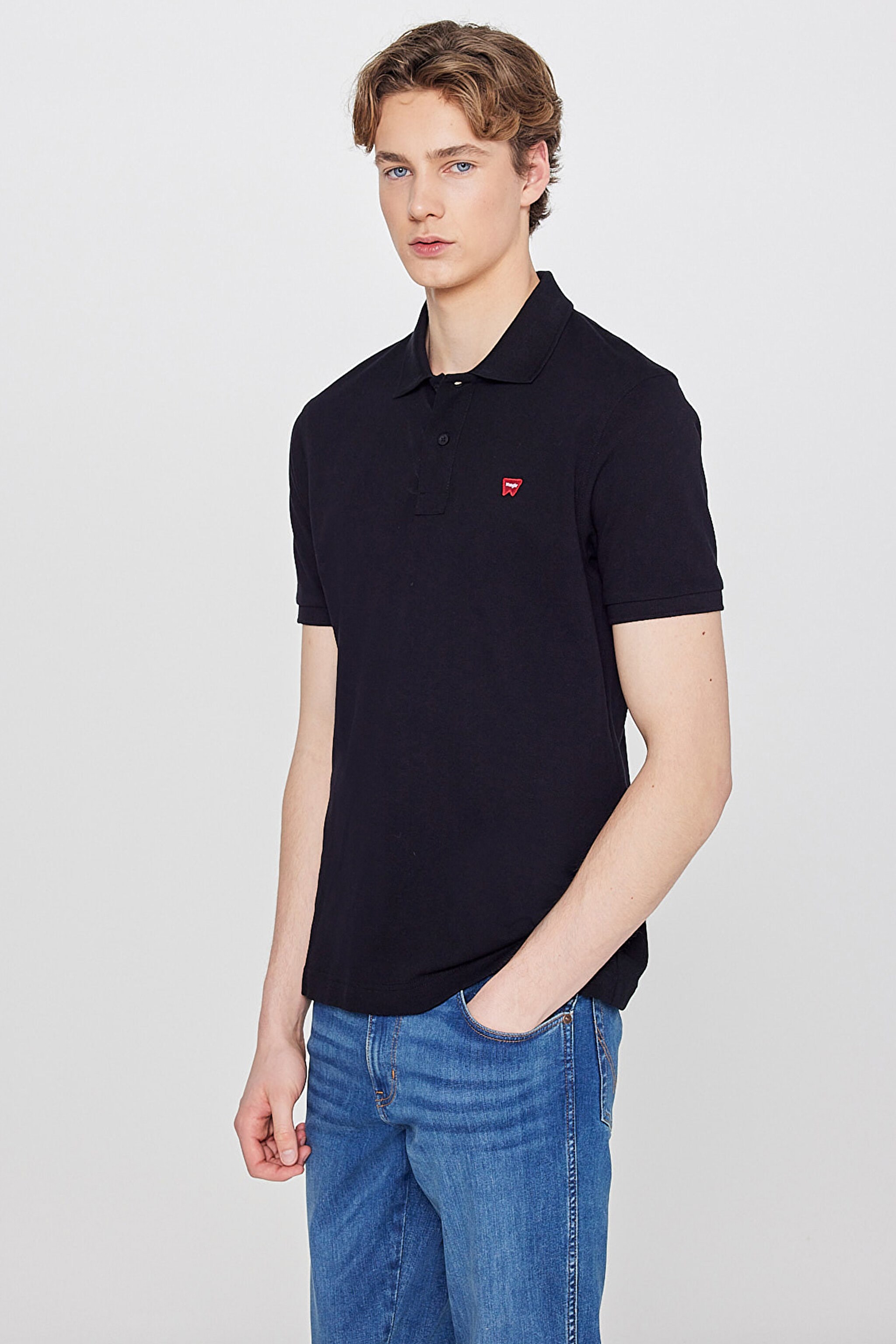 Erkek Regular Fit Polo T-shirt Siyah