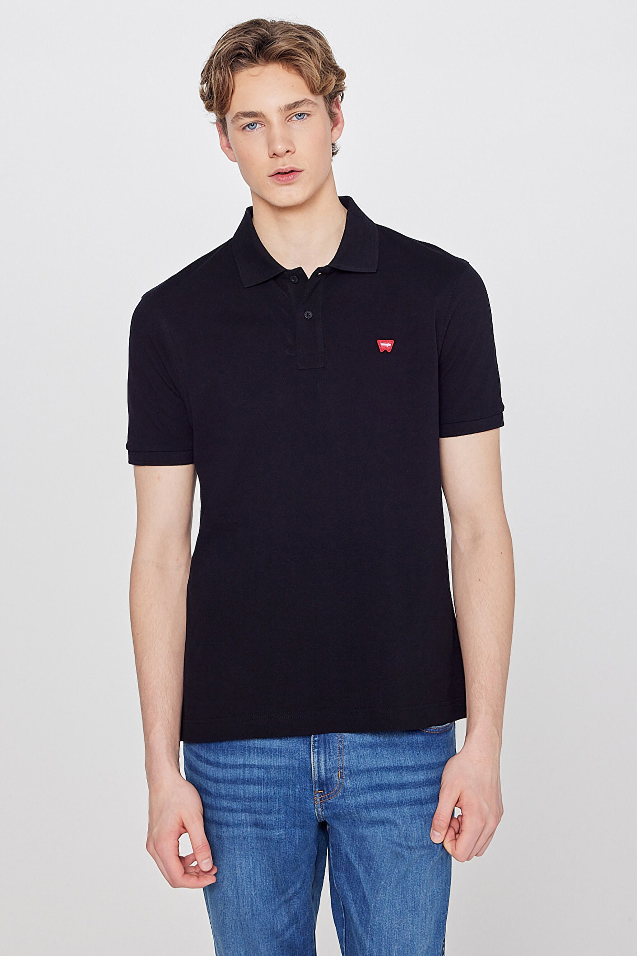 Erkek Regular Fit Polo T-shirt Siyah