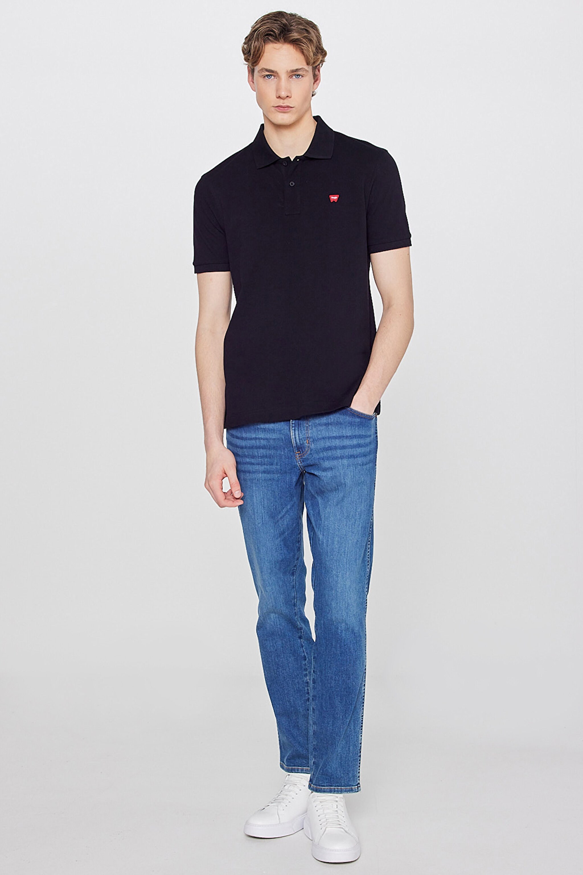 Erkek Regular Fit Polo T-shirt Siyah