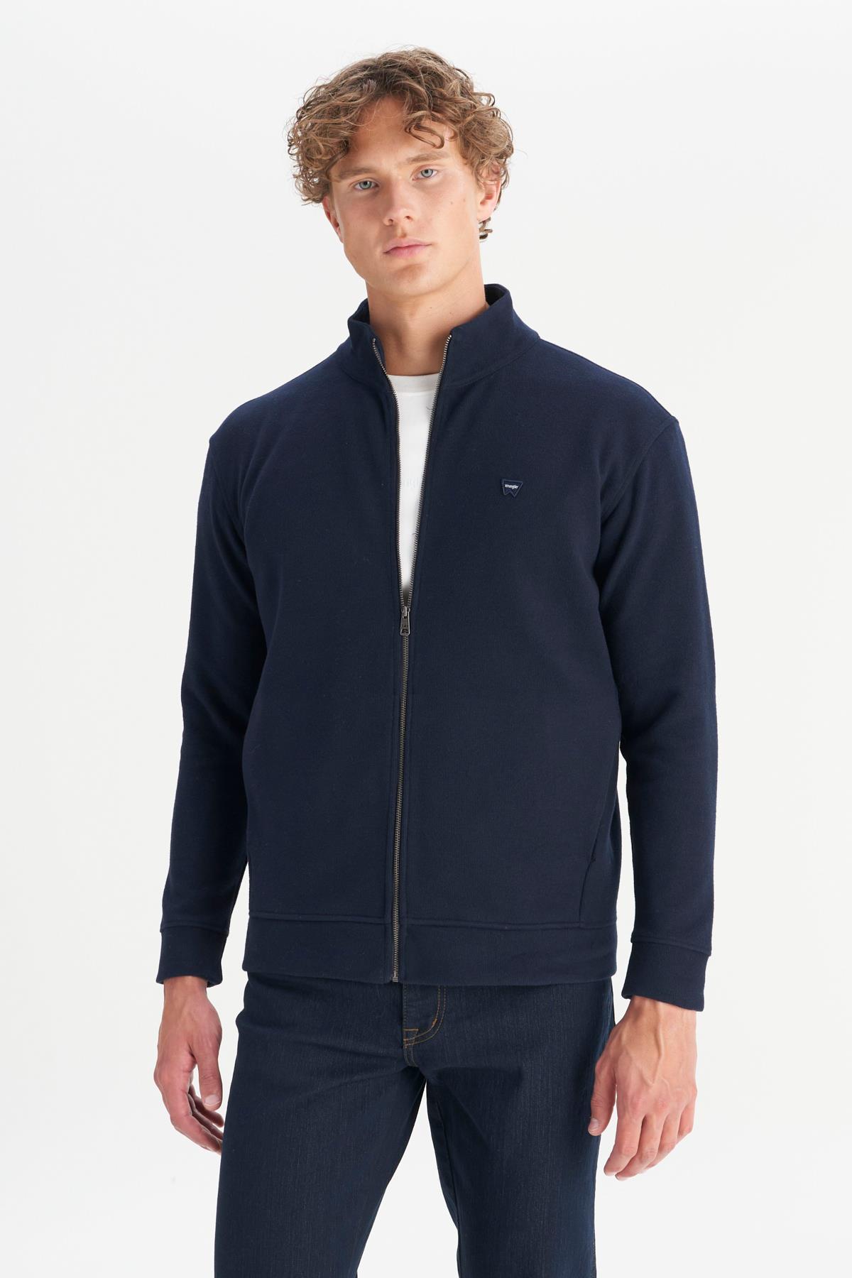 Erkek Selanik Full Zip Sweatshirt Navy