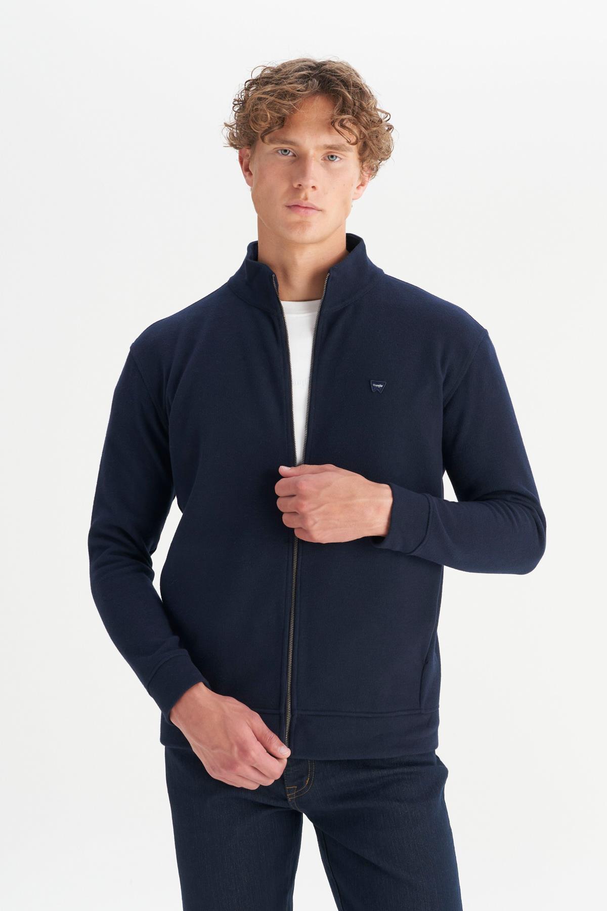 Erkek Selanik Full Zip Sweatshirt Navy