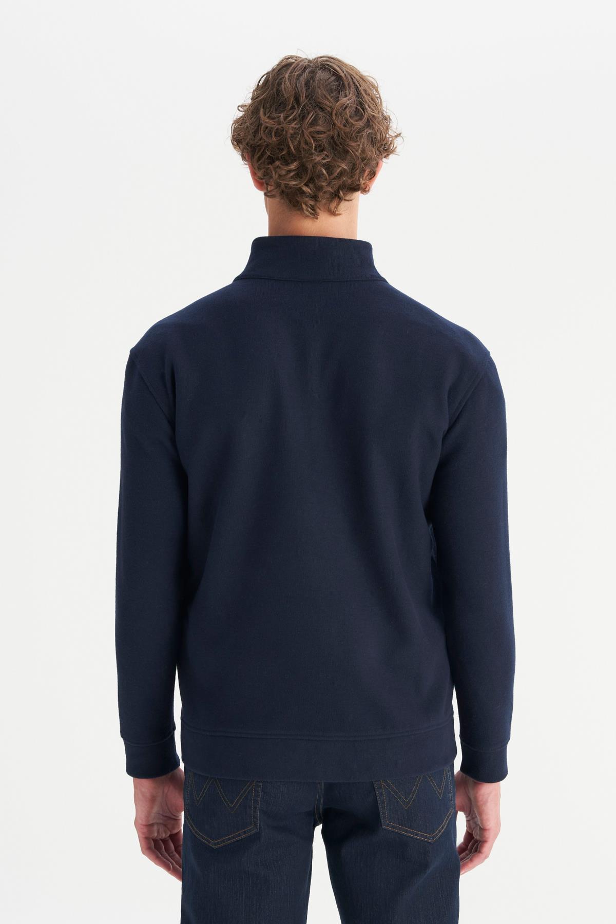 Erkek Selanik Full Zip Sweatshirt Navy