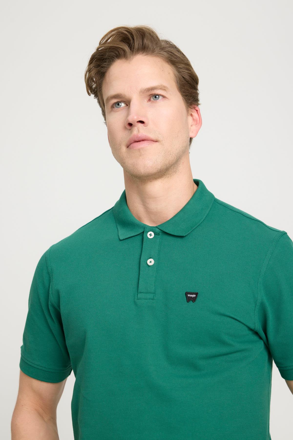 Erkek Regular Fit Polo T-shirt Green