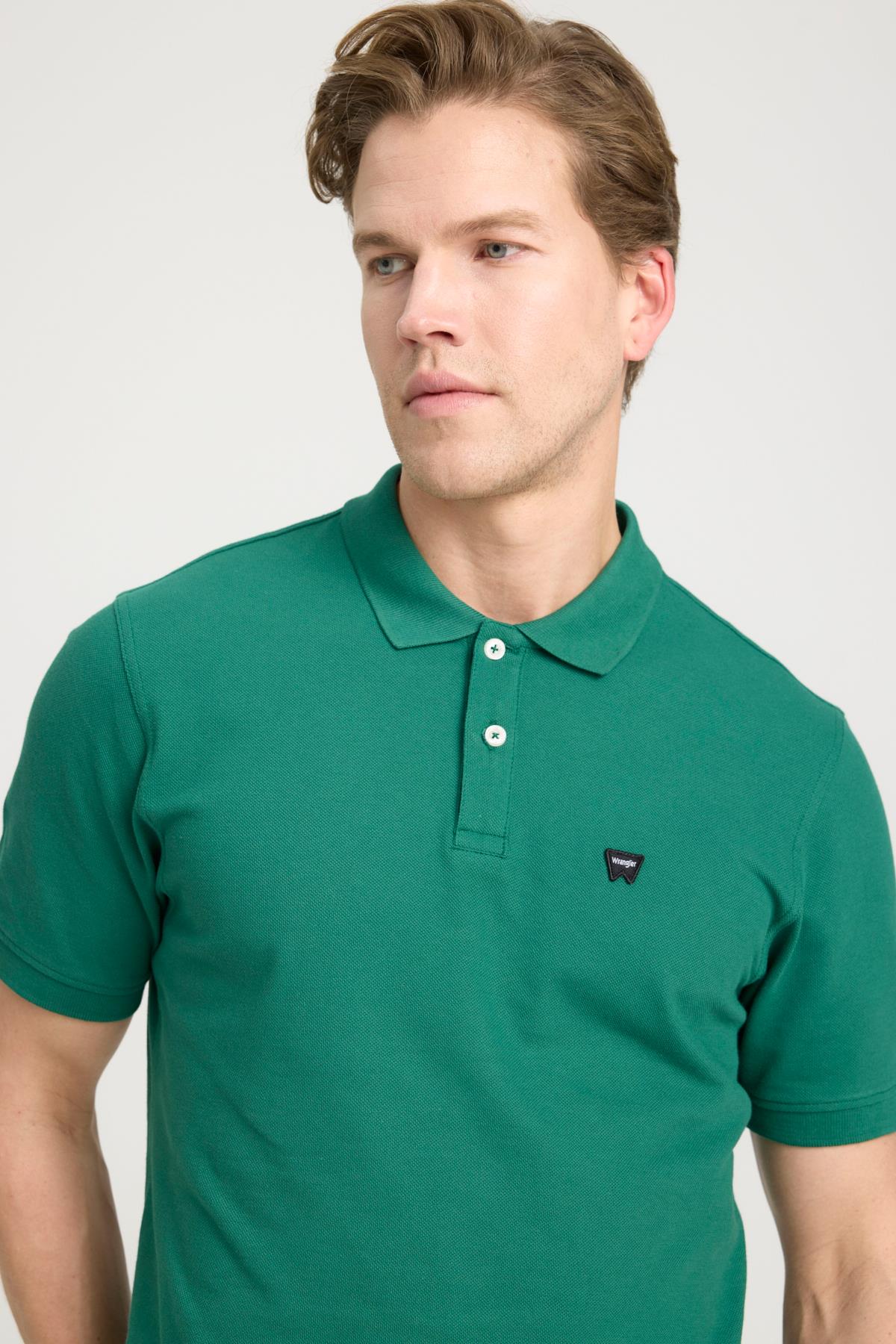 Erkek Regular Fit Polo T-shirt Green