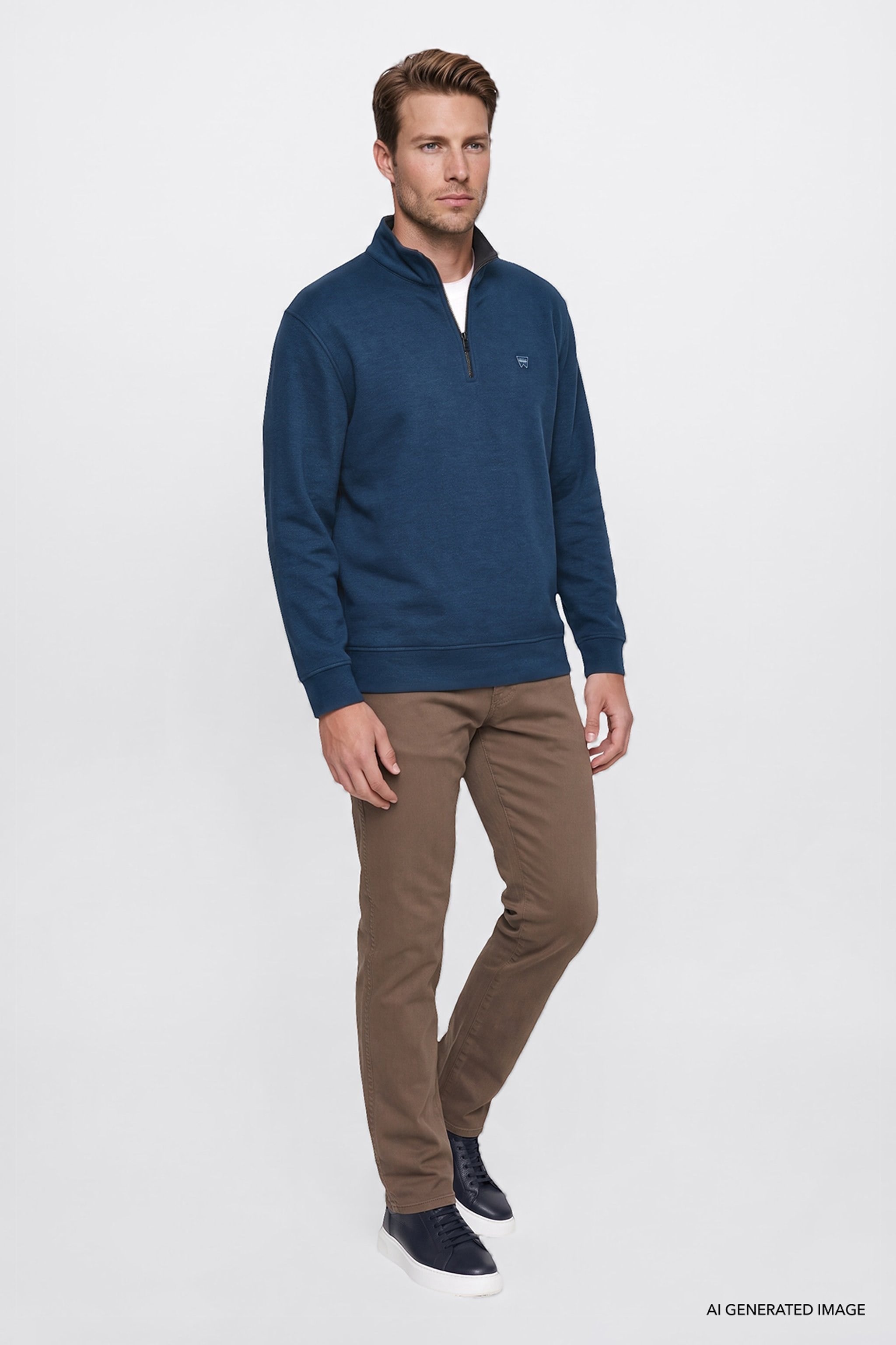 Selanik Half Zip Sweatshirt Petrol