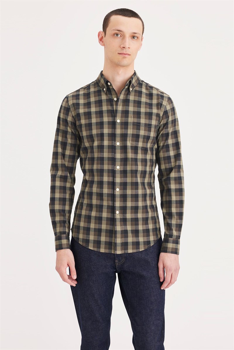 Oxford Slim Fit Gömlek Beige