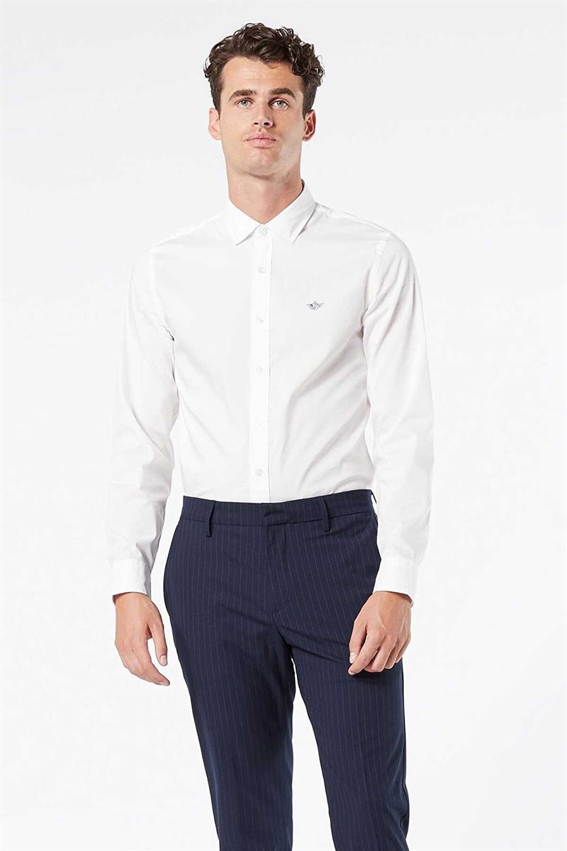 Refined Poplin Beyaz Gömlek Beige