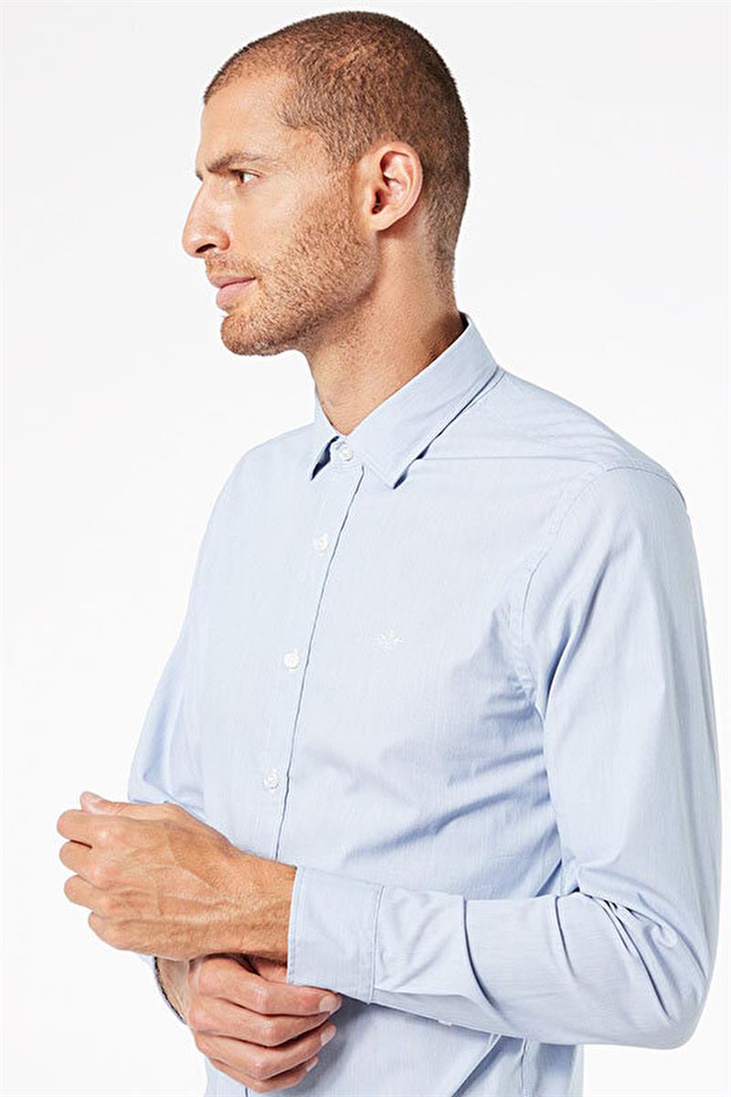 Refined Poplin Mavi Gömlek Blue