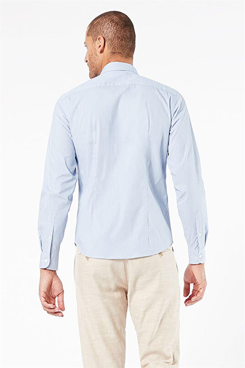 Refined Poplin Mavi Gömlek Blue