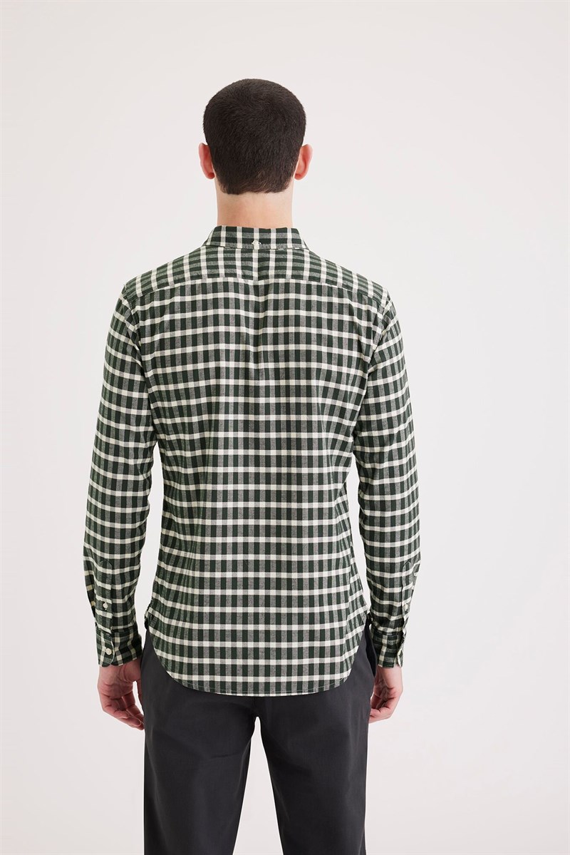 Stretch Oxford Slim Gömlek Green