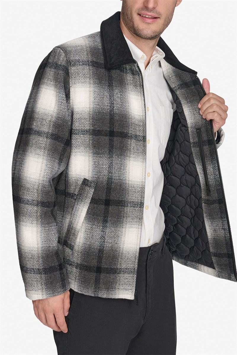 Wool Blend Laydown Collar James Dean Kadife Yakalı Mont Red