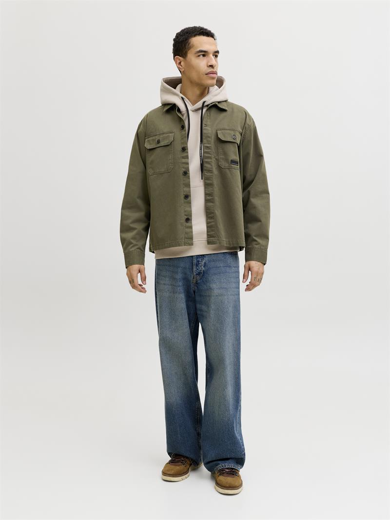 JCOBEN CLASSIC FUSION BADGE OVERSHIRT Grape Leaf