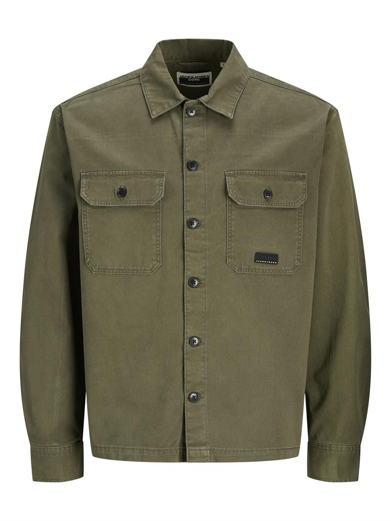 JCOBEN CLASSIC FUSION BADGE OVERSHIRT Grape Leaf