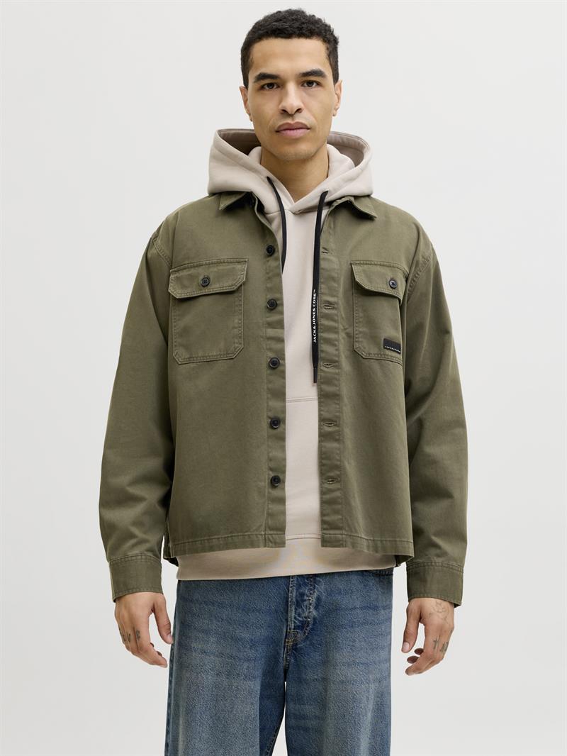 JCOBEN CLASSIC FUSION BADGE OVERSHIRT Grape Leaf