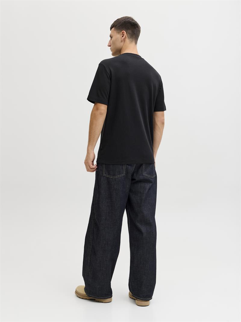 JCOFUSION CHEST BRAND TEE SS CREW NOOS Black