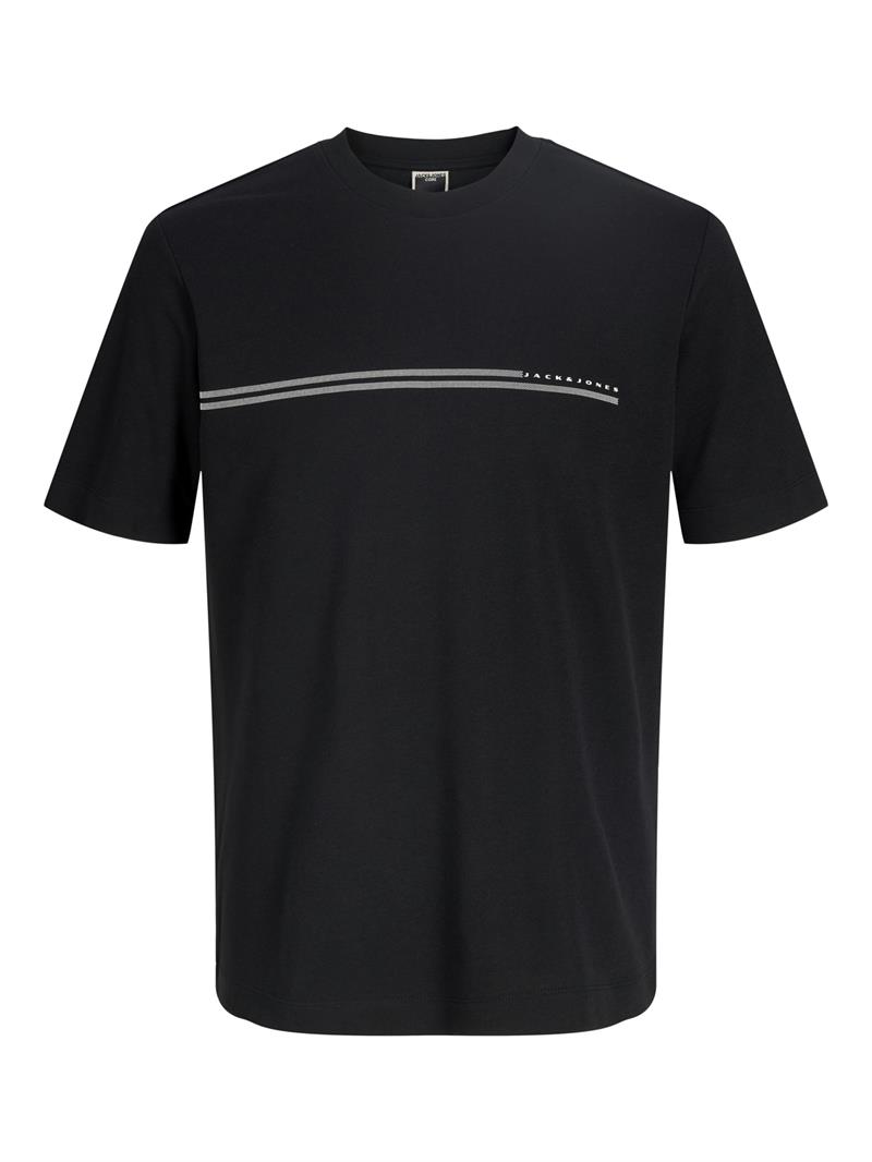 JCOFUSION CHEST BRAND TEE SS CREW NOOS Black