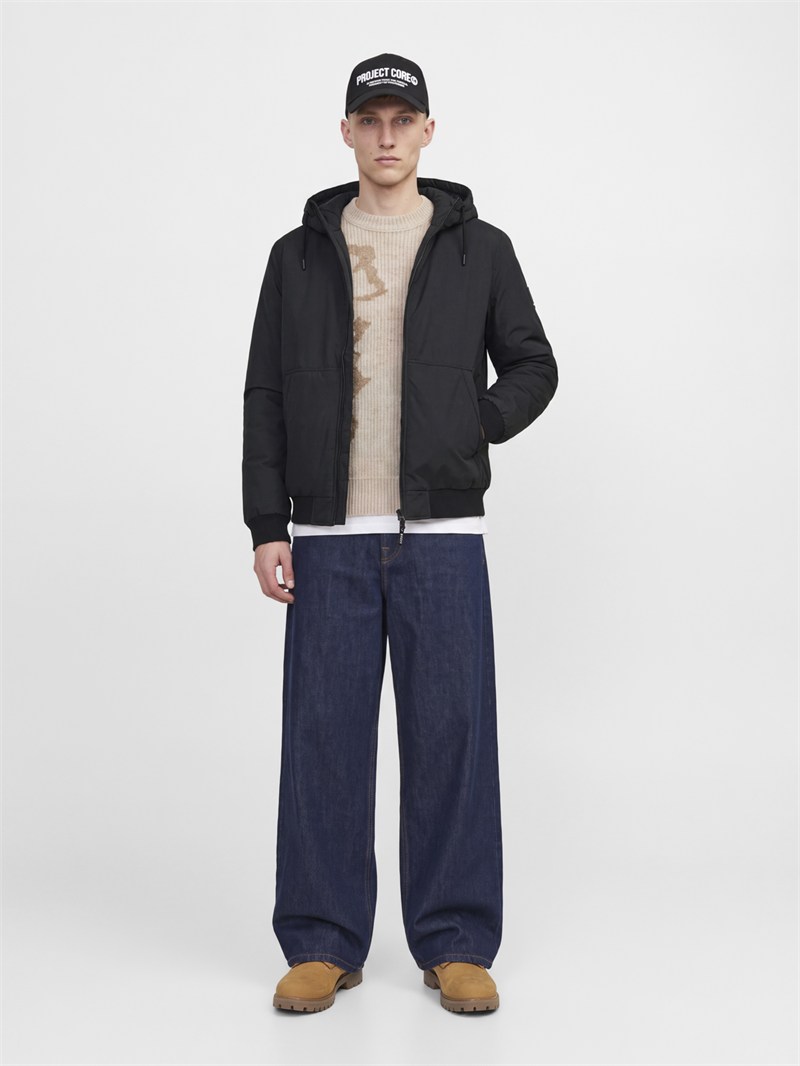 JCOFUSION PU BOMBER JACKET SN Black