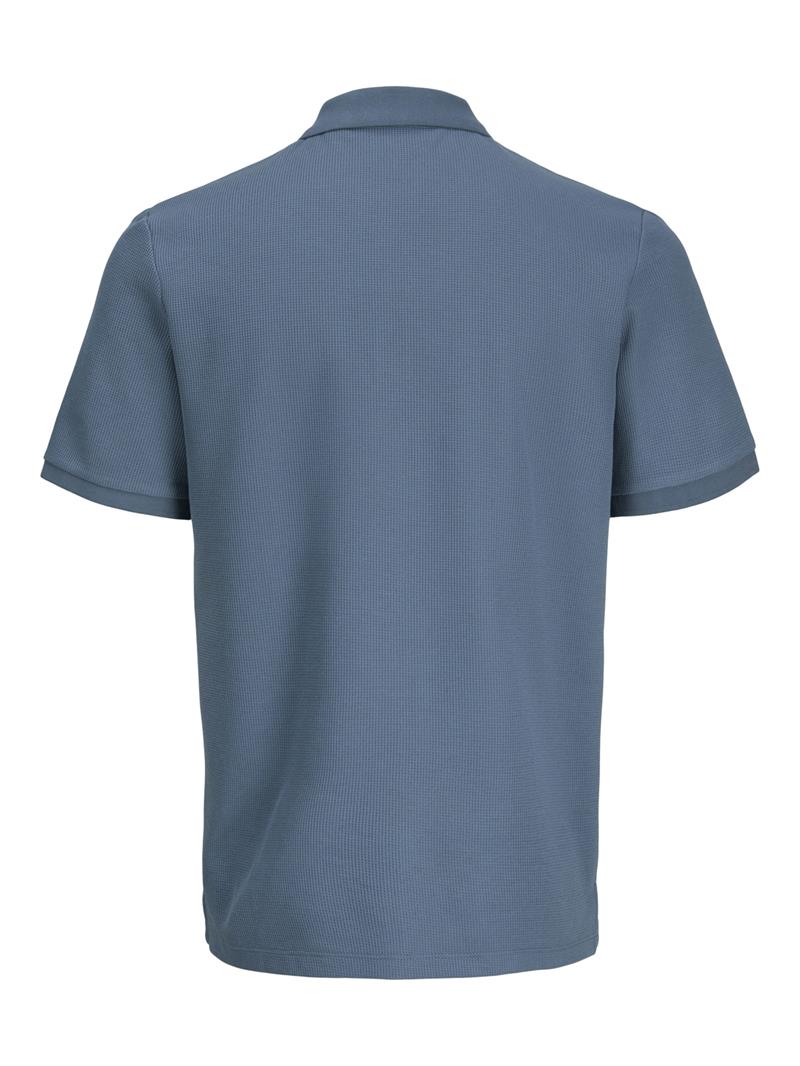 JJEAUSTIN ZIP POLO SS NOOS Blue Mirage